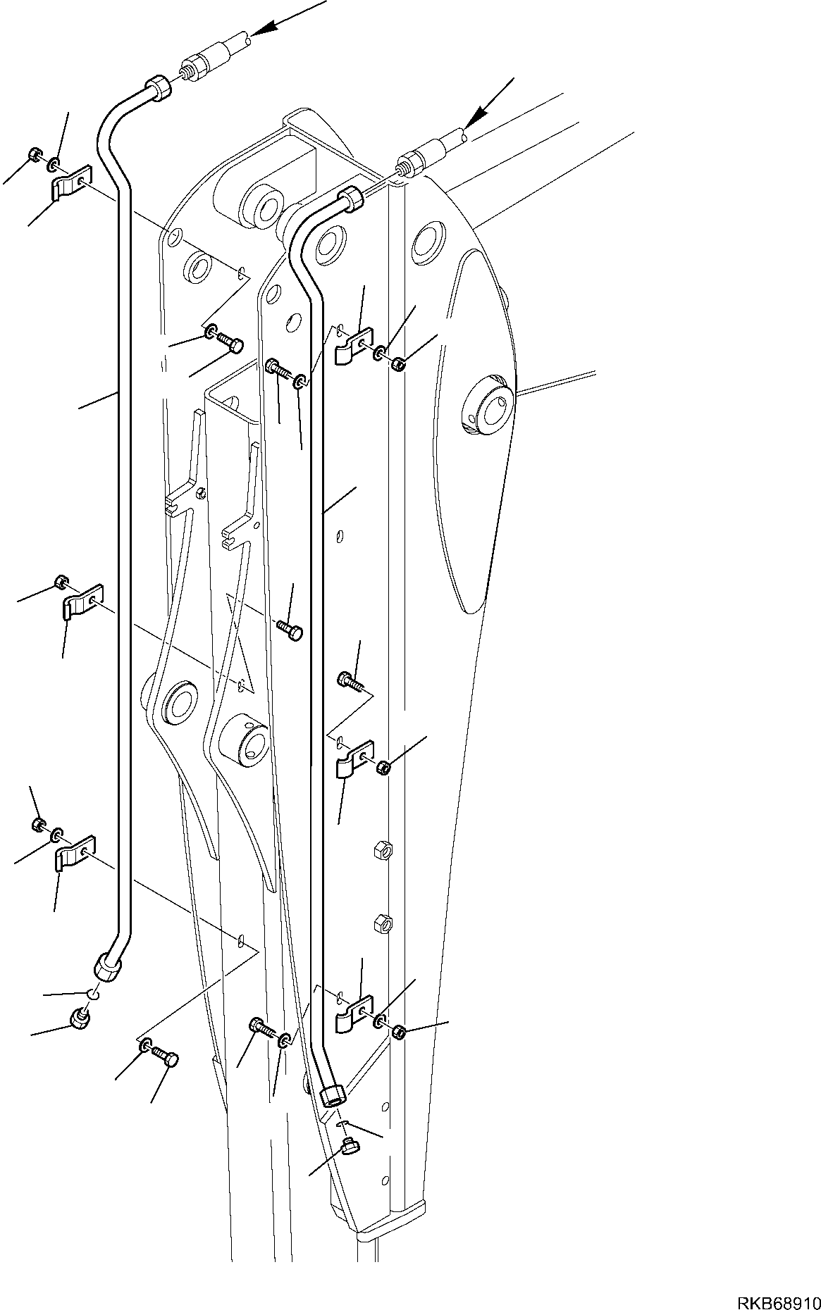 Part 75. HYDRAULIC PIPING (HAMMER LINE) (WITH TELESCOPIC ARM) (2/2) [6781]