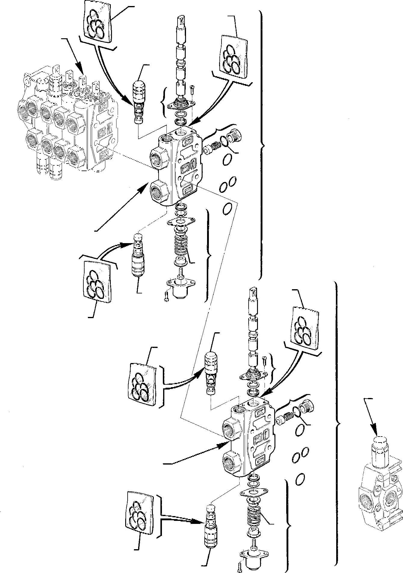 Part 8. BACKHOE CONTROL VALVE (2/3) (SERIES TYPE) [6251]