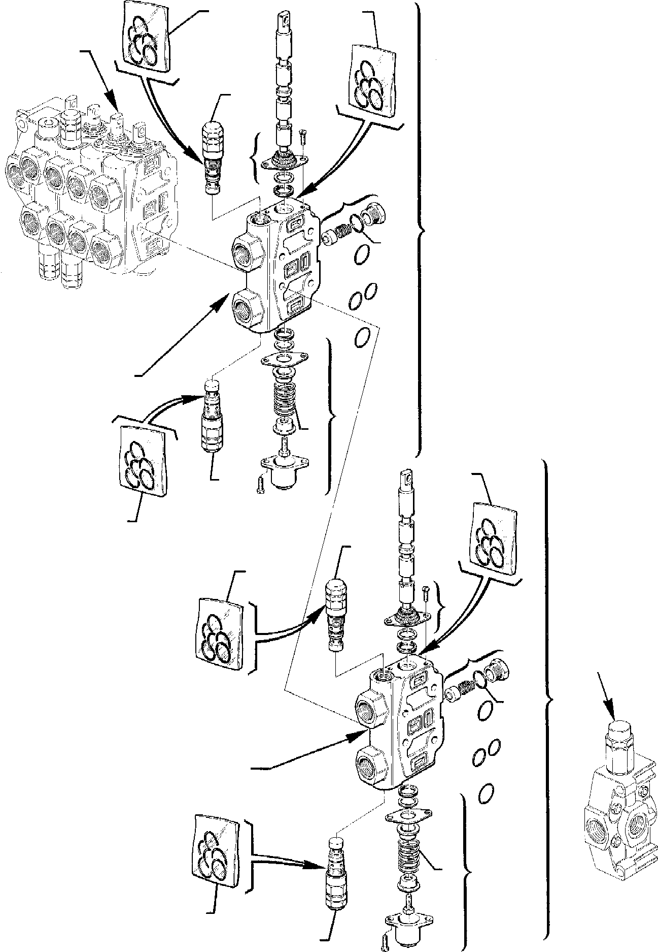 Part 9. BACKHOE CONTROL VALVE (2/3) (PARALLEL TYPE) [6252]