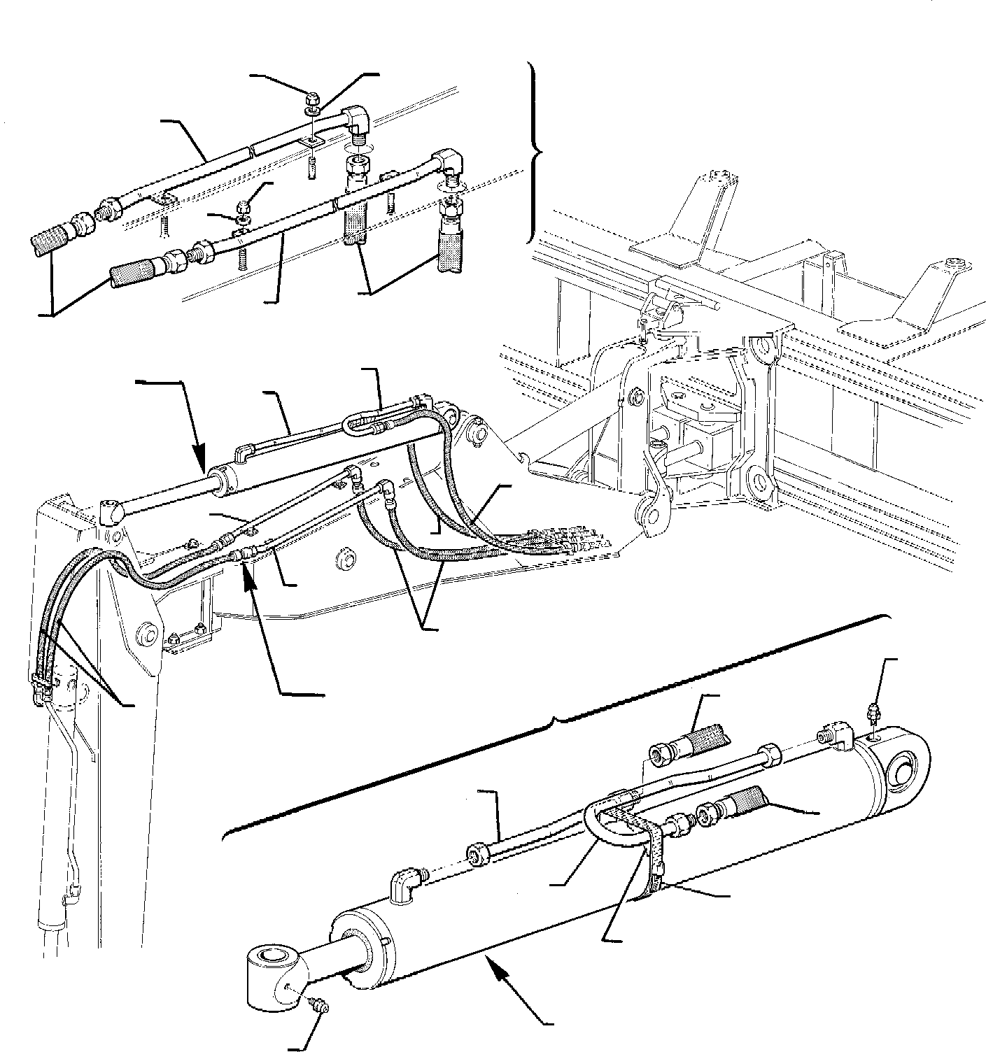 Part 37. HYDRAULIC PIPING (ARM AND BUCKET CYLINDER LINE)(FOR SIDE DIGGING BOOM) [6750]