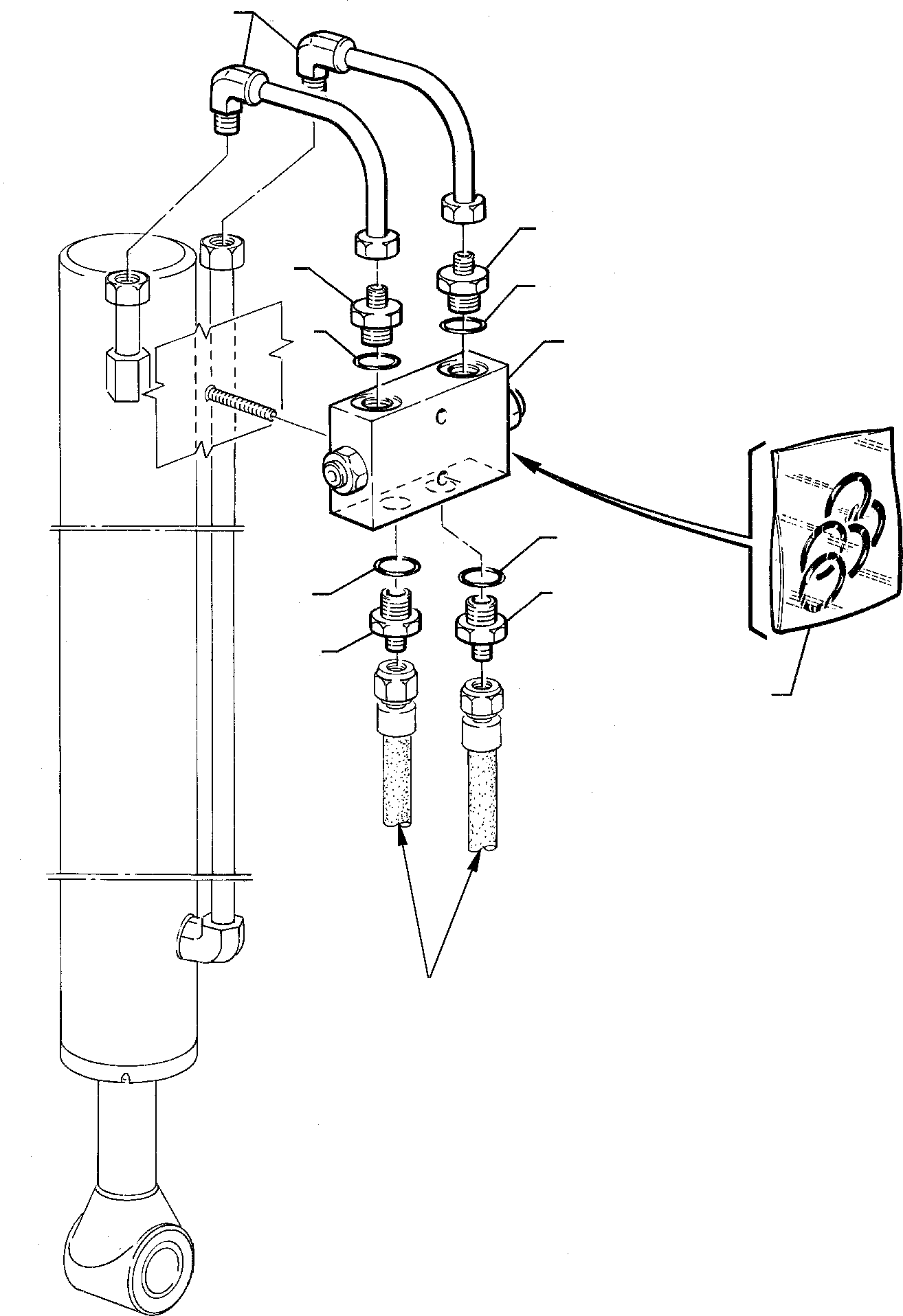 Part 43. HYDRAULIC PIPING (VERTICAL OUTRIGGER CYLINDER LINE) (SAFETY VALVE) [6775]