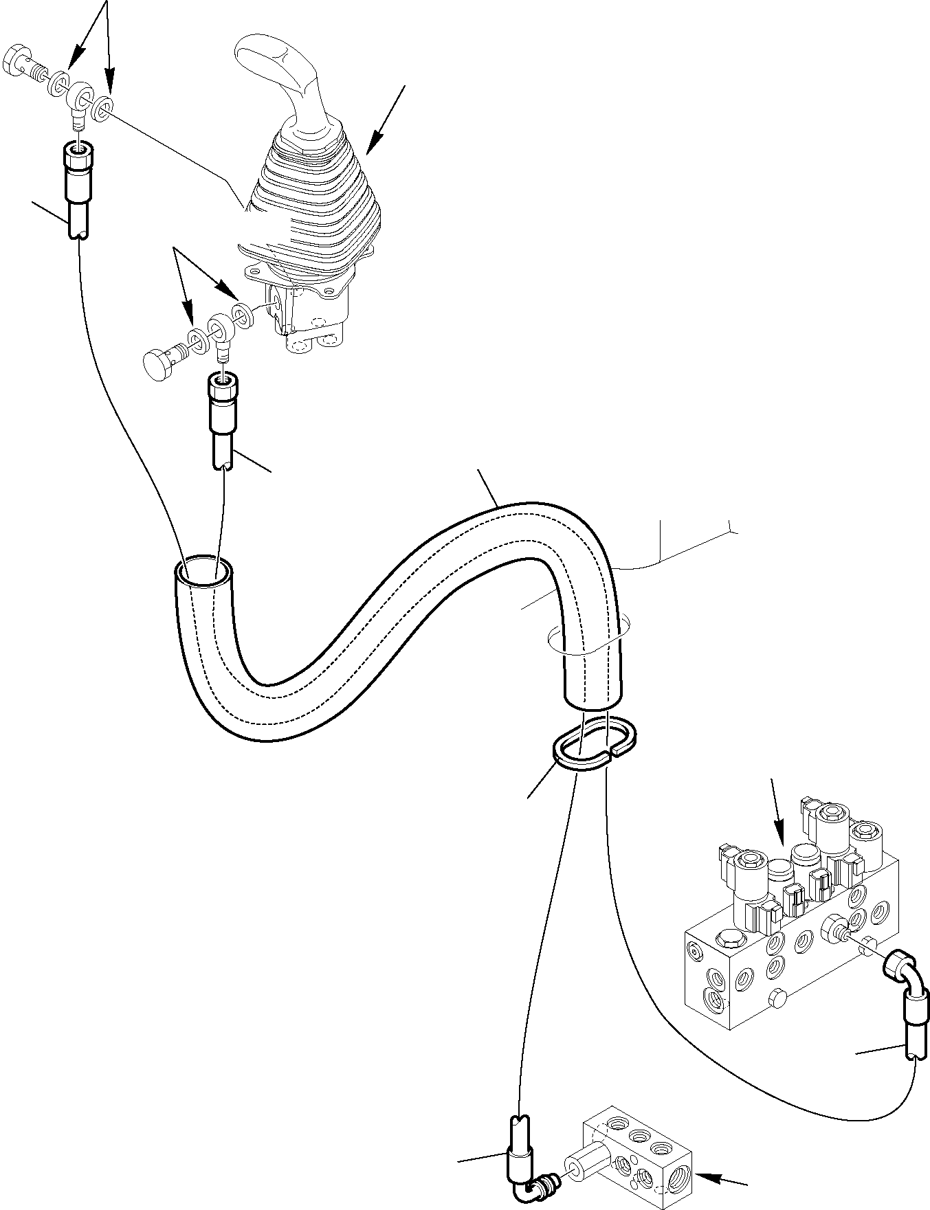 Part 6455. HYDRAULIC PIPING (SERVOCONTROL DELIVERY AND RETURN LINE) (SHOVEL SIDE) [6455]