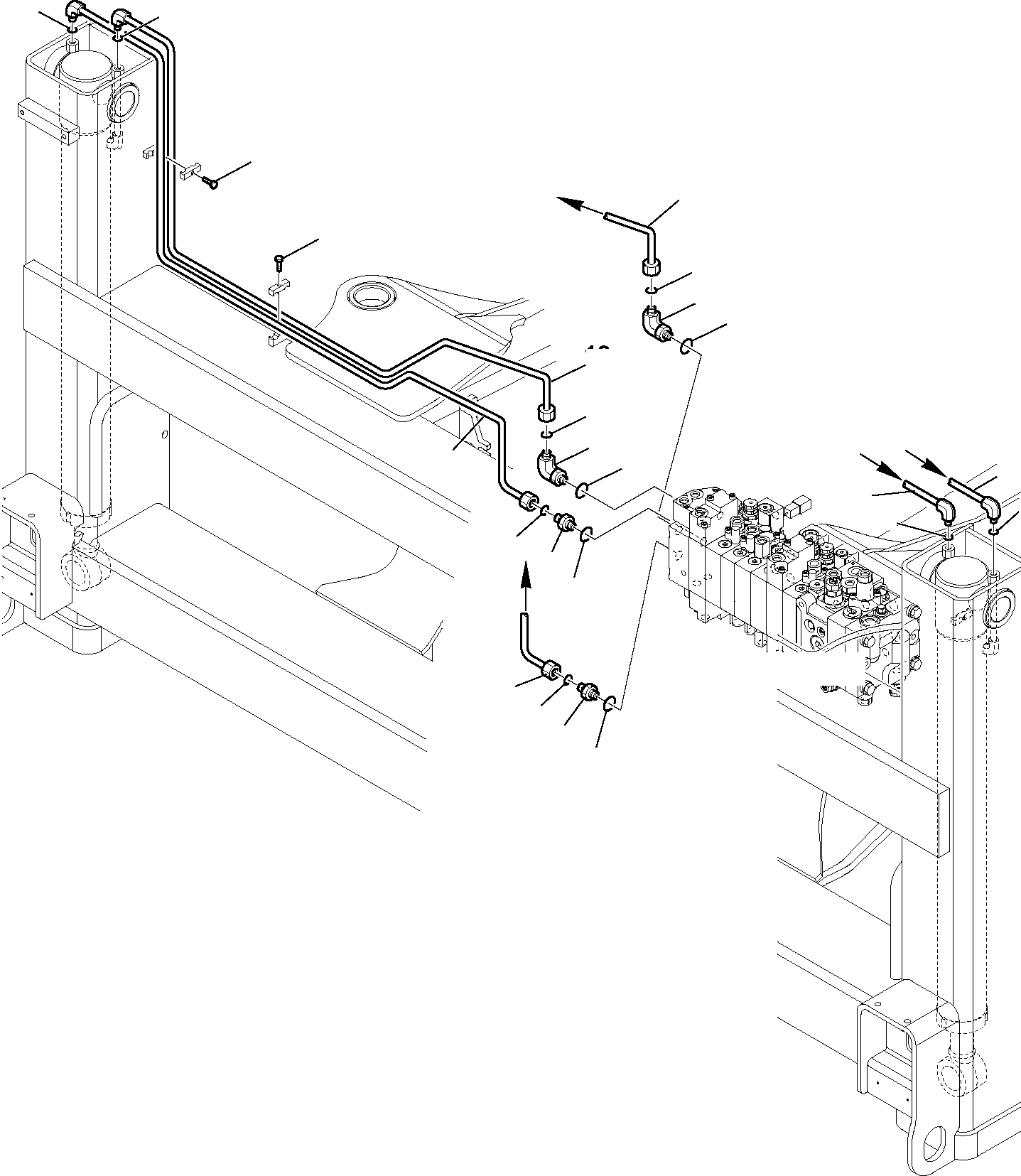 Part 6810. HYDRAULIC PIPING (OUTRIGGER LINE) (WITH 10-SPOOL CONTROL VALVE) [6810]