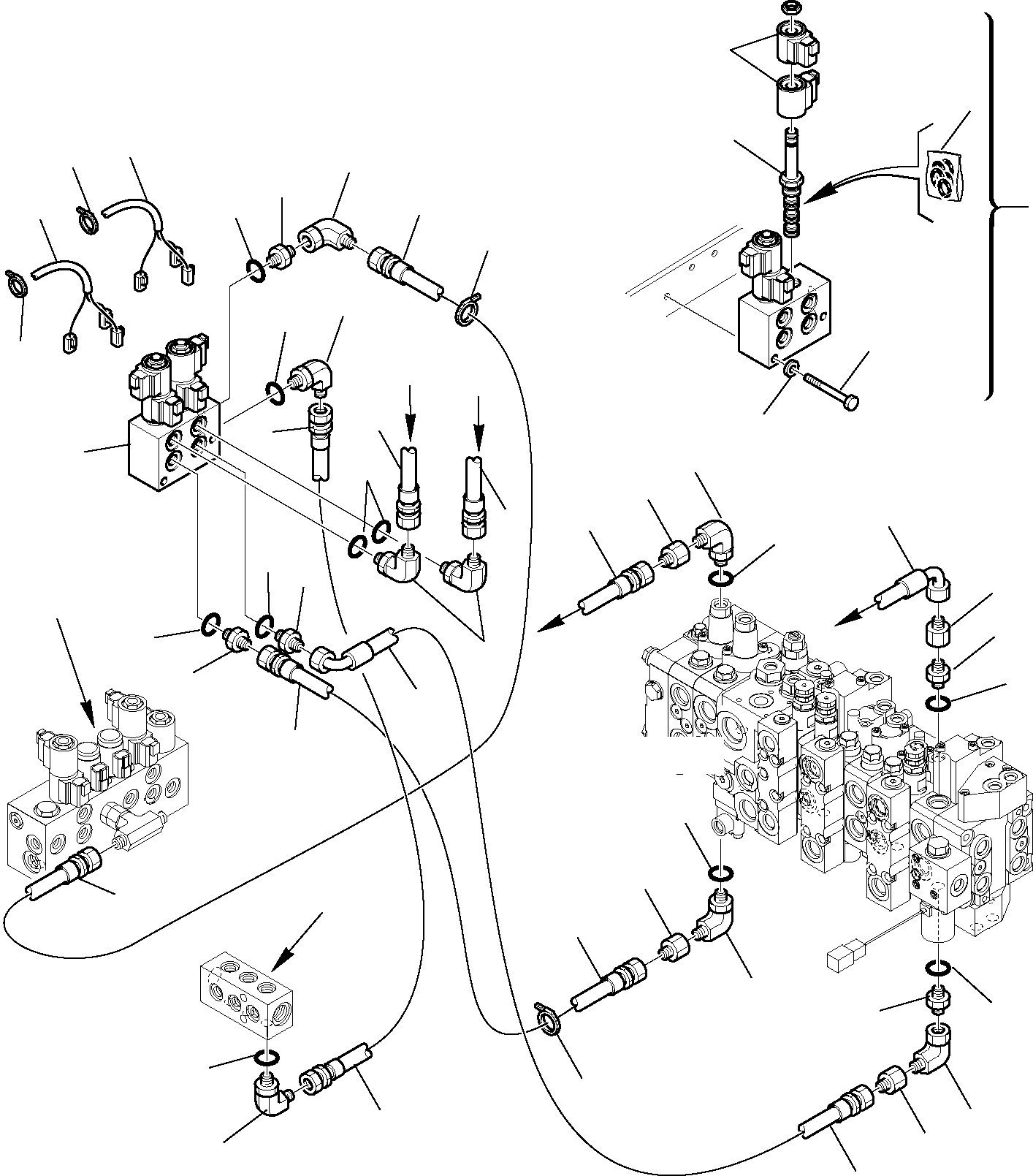 Part 6850. HYDRAULIC PIPING (SIDE DIGGING BOOM LINE) (WITH TELESCOPIC ARM) (SERVOCONTROL LINE) [6850]