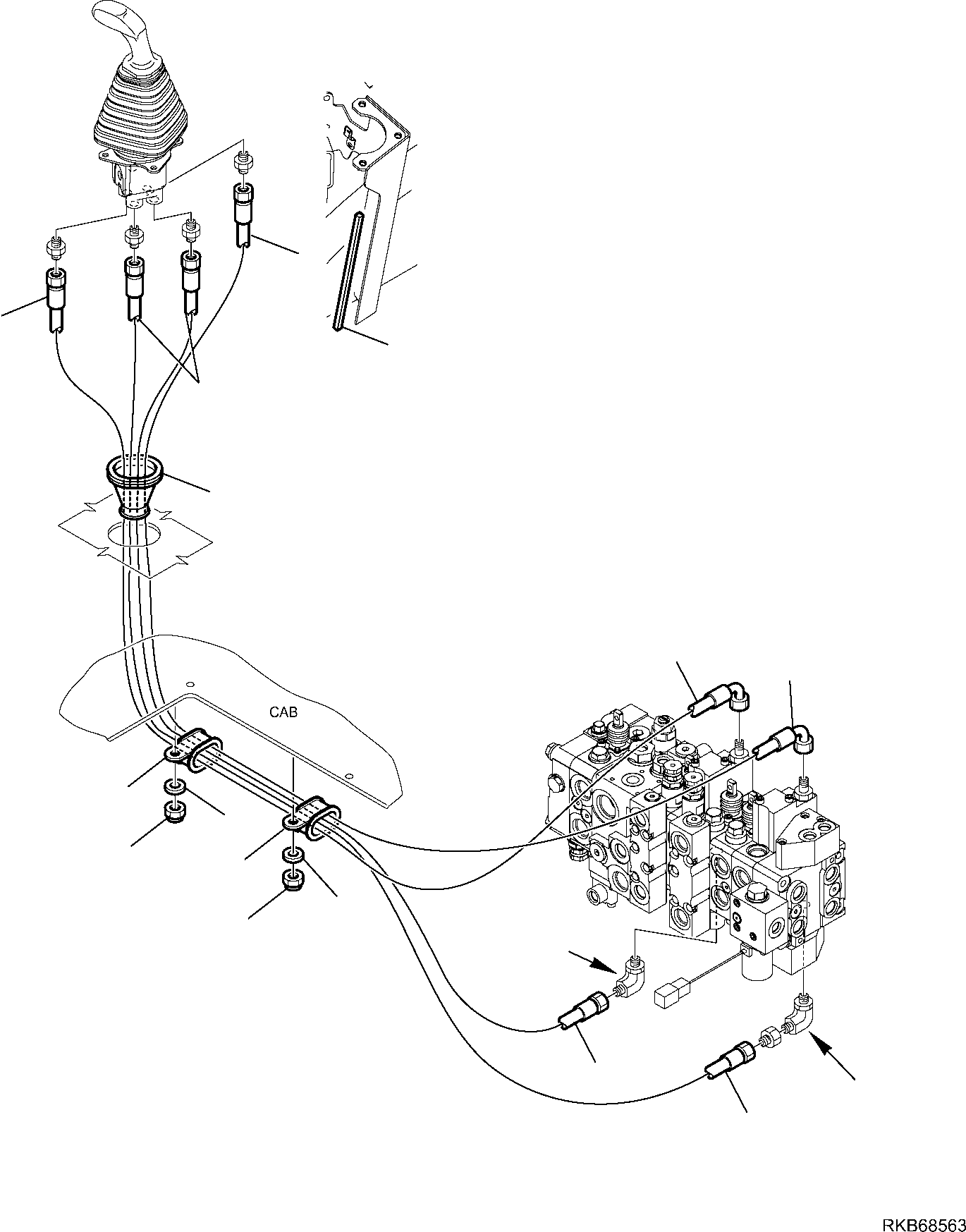 Part 77. HYDRAULIC PIPING (SERVOCONTROL LINE) (SHOVEL BUCKET LIFTING AND TIPPING LINE) [6475]