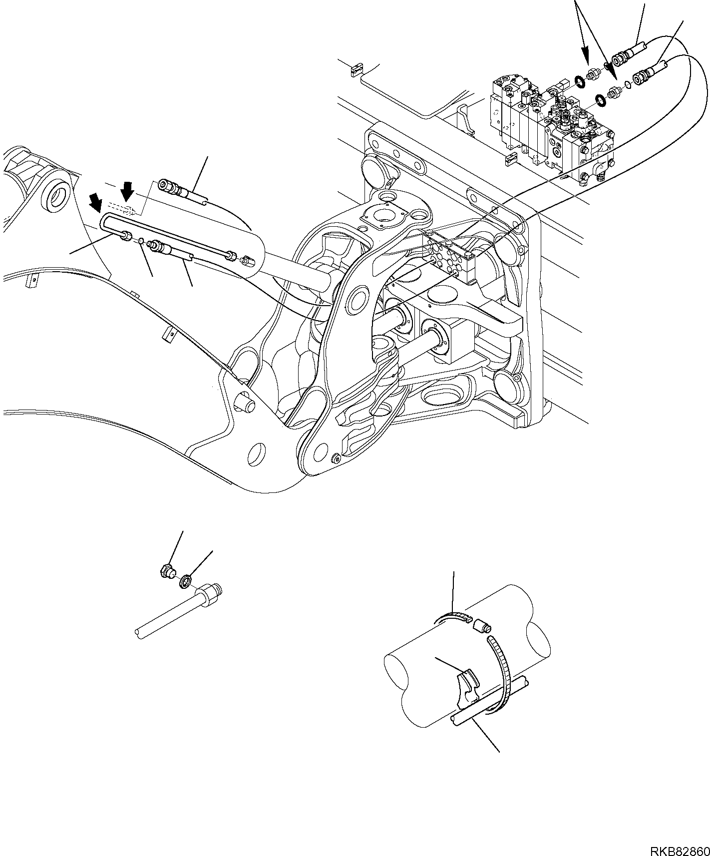 Part 105. HYDRAULIC PIPING (BOOM CYLINDER LINE) [6720]