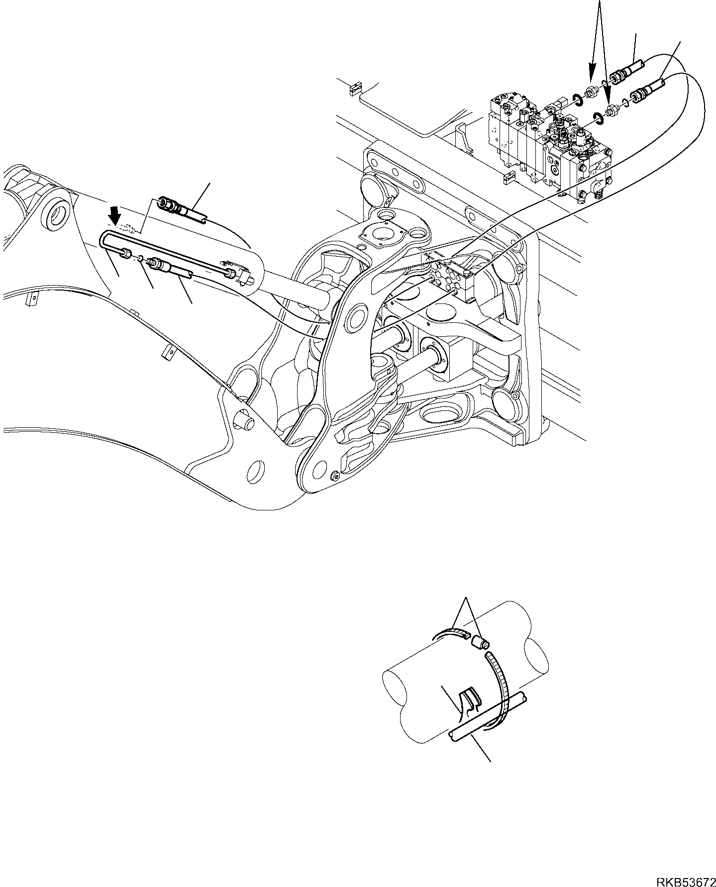 Part 107. HYDRAULIC PIPING (BOOM LINE) (SAFETY VALVE) (1/2) [6727]