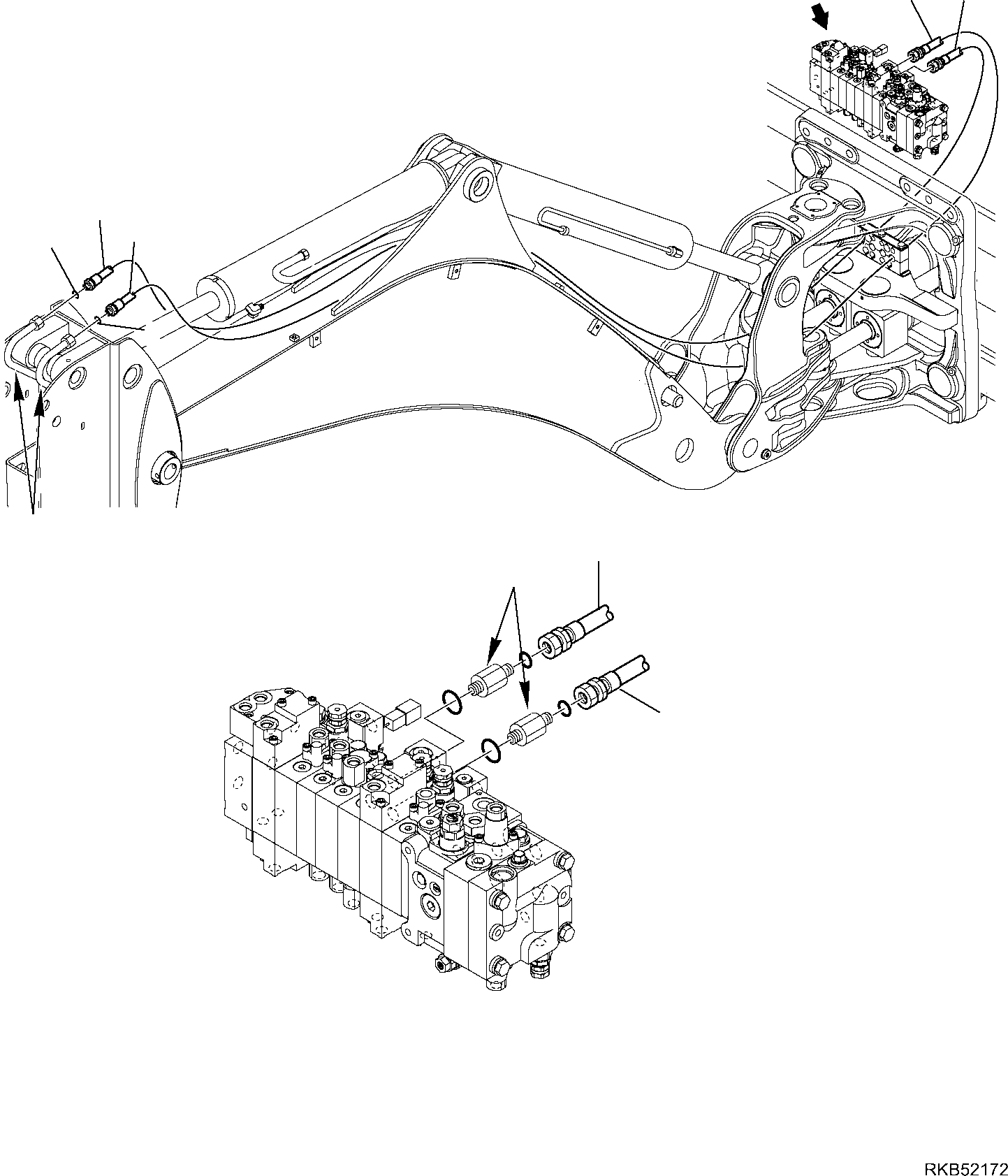 Part 116. HYDRAULIC PIPING (BUCKET LINE) (WITH TELESCOPIC ARM) (1/2) [6745]