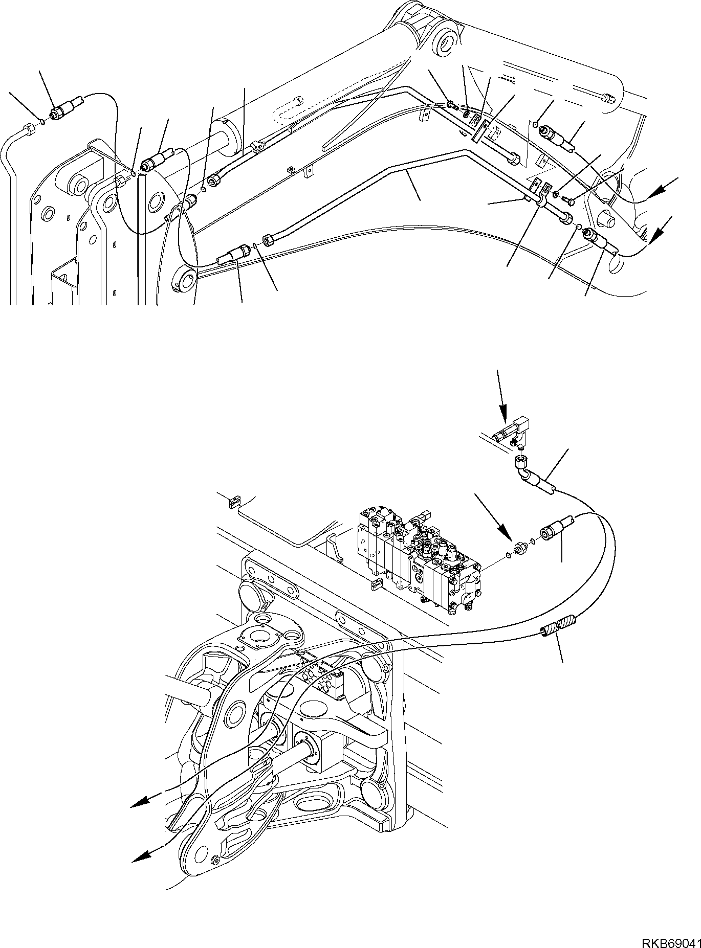 Part 126. HYDRAULIC PIPING (HAMMER LINE) (WITH TELESCOPIC ARM) (1/2) [6780]