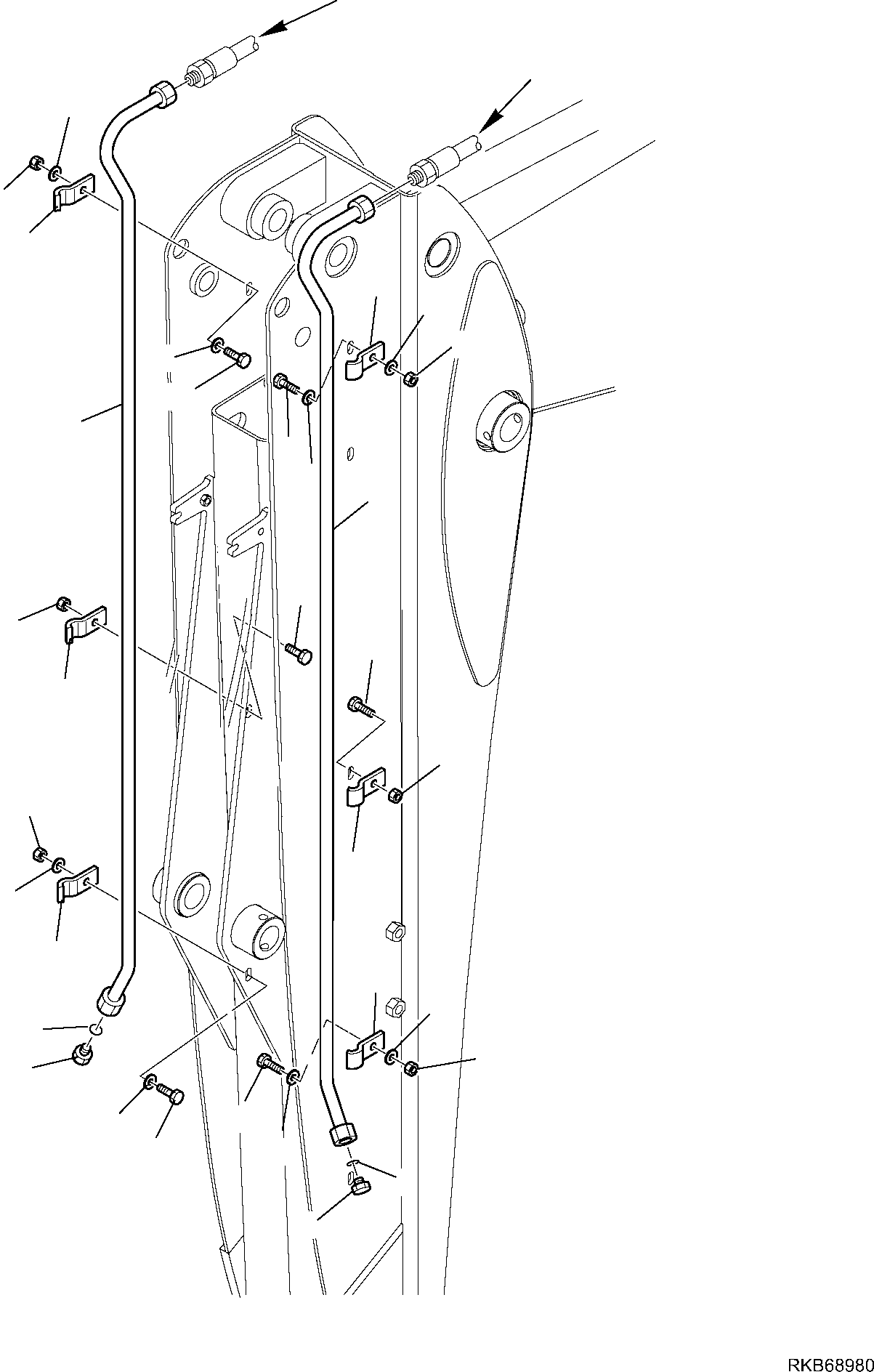 Part 127. HYDRAULIC PIPING (HAMMER LINE) (WITH TELESCOPIC ARM) (2/2) [6781]