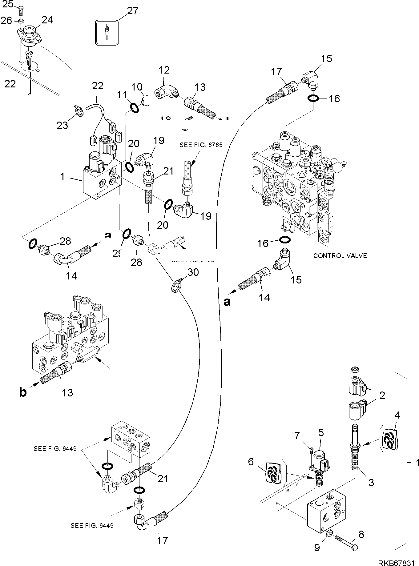 Part 130. HYDRAULIC PIPING (SERVOCONTROL LINE) (HAMMER LINE) (WITH TELESCOPIC ARM) [6785]