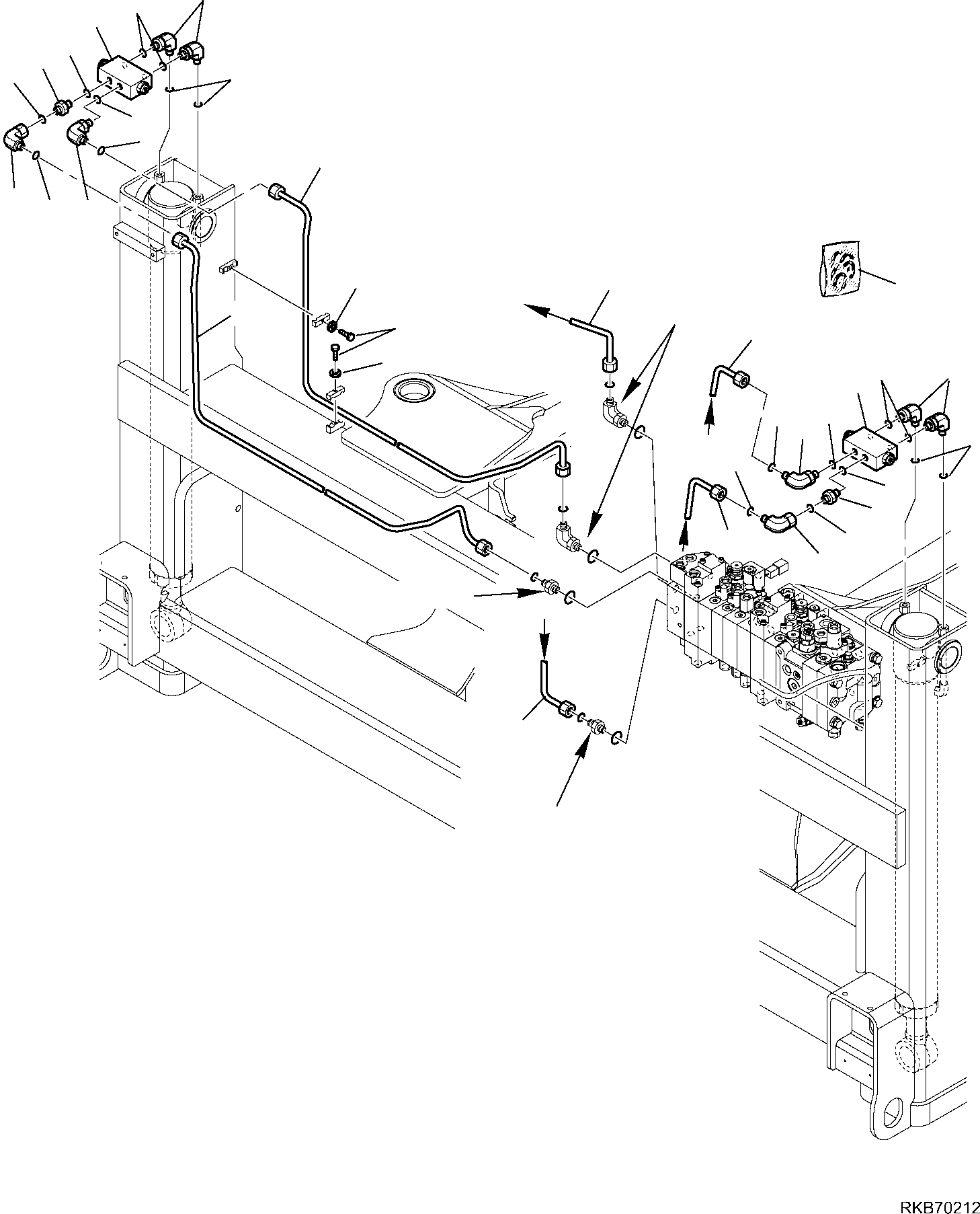 Part 135. HYDRAULIC PIPING (OUTRIGGER LINE) (WITH SAFETY VALVE) [6815]