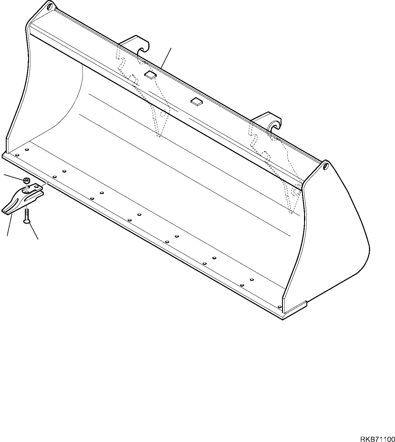 Part 8. BUCKET (FOR QUICK COUPLING) (L=2320 mm) [7032]