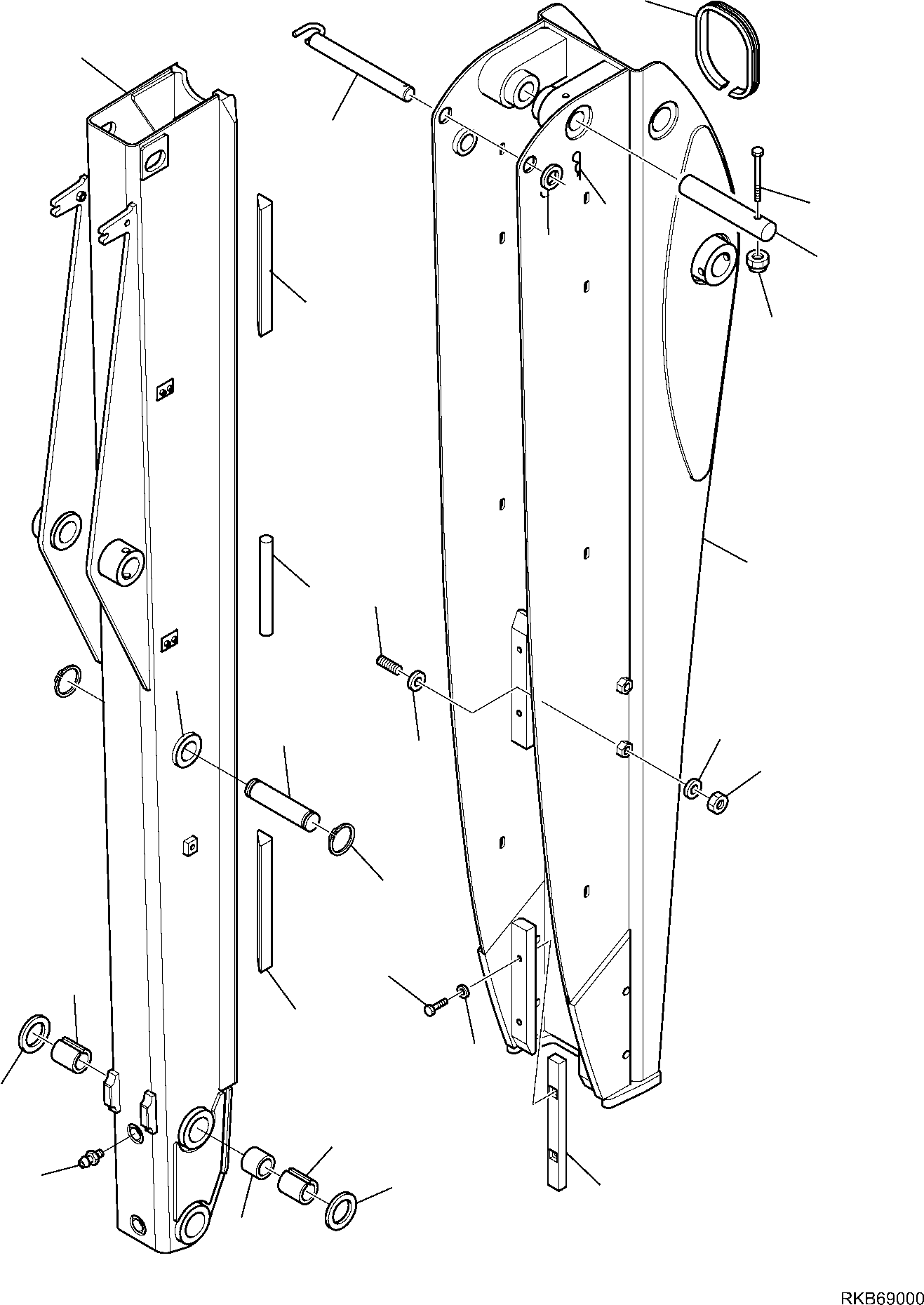 Part 77. TELESCOPIC ARM (WITH CUTTING AND ROTATING BUCKET) (1/2) [7511]