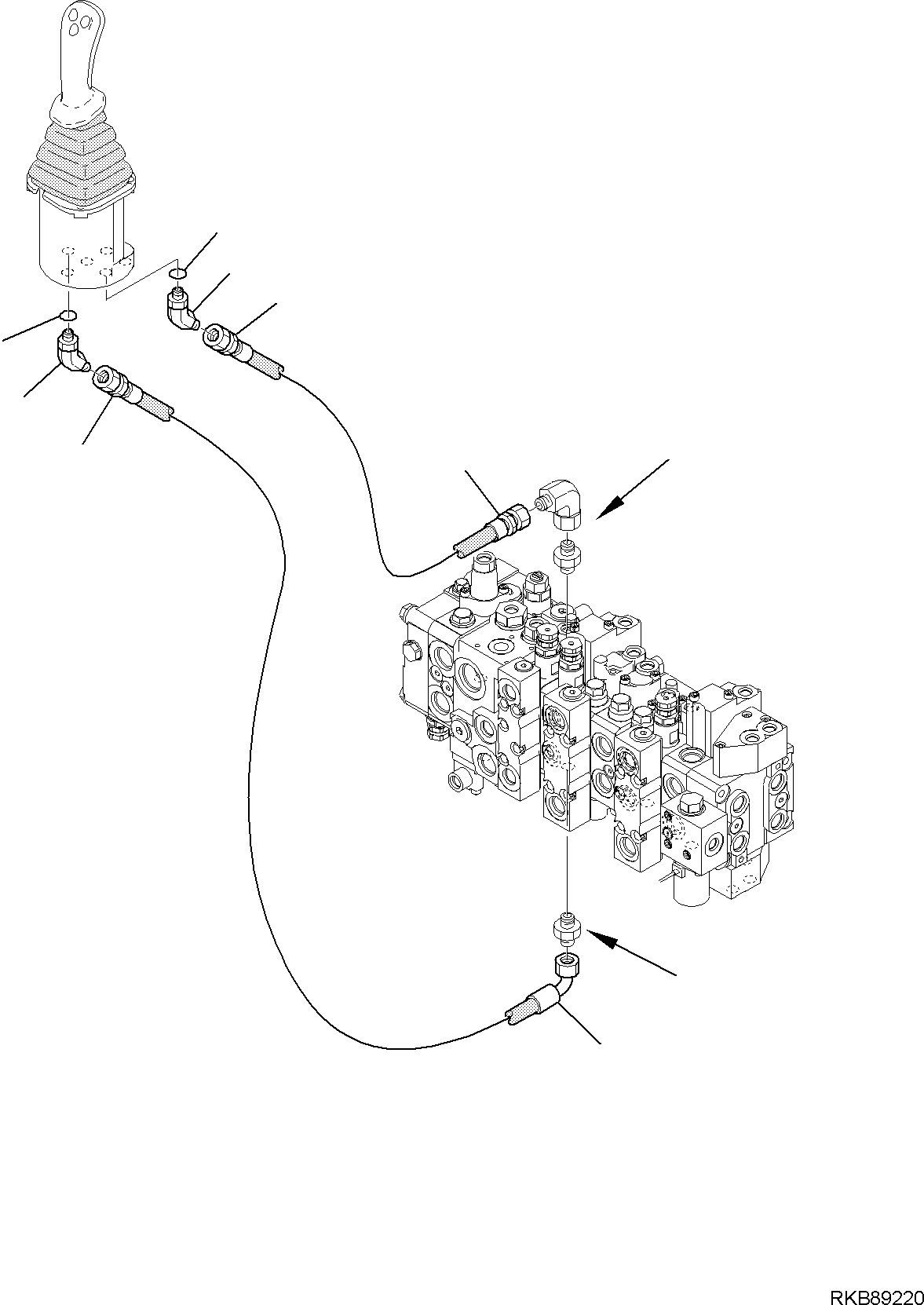 Part 113. HYDRAULIC PIPING (SERVOCONTROL LINE) (BOOM SWING CYLINDER LINE)  (WITH BACKHOE PATTERN CHANGE) [6707]