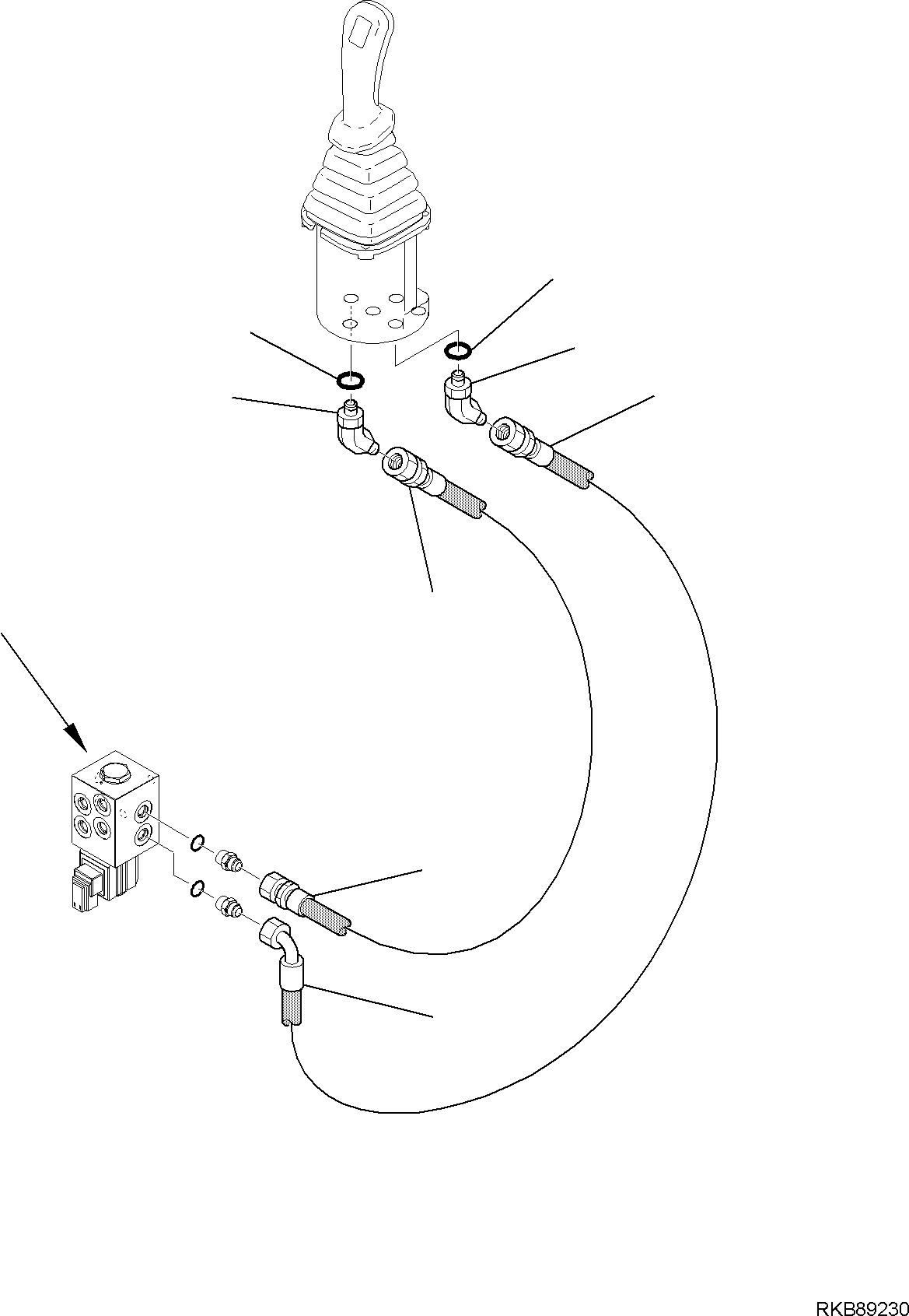 Part 119. HYDRAULIC PIPING (SERVOCONTROL LINE) (BOOM CYLINDER LINE)  (WITH BACKHOE PATTERN CHANGE) [6724]