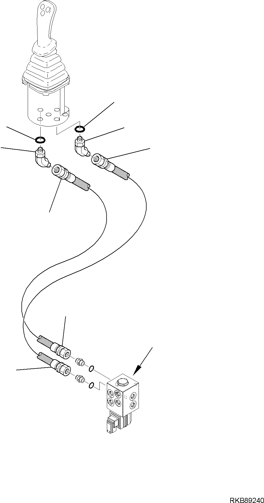 Part 130. HYDRAULIC PIPING (SERVOCONTROL LINE) (ARM LINE) (WITH BACKHOE PATTERN CHANGE) [6735]