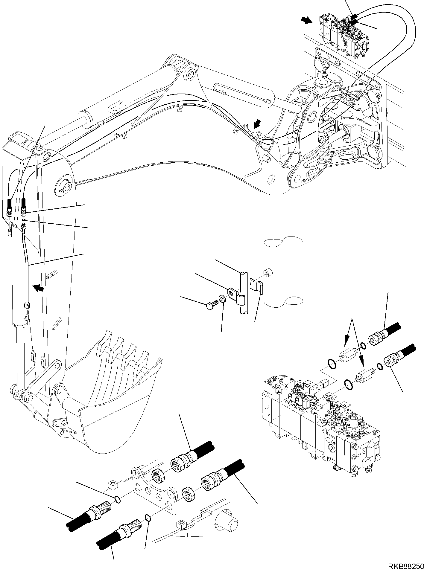 Part 140. HYDRAULIC PIPING (BUCKET LINE) [6745]