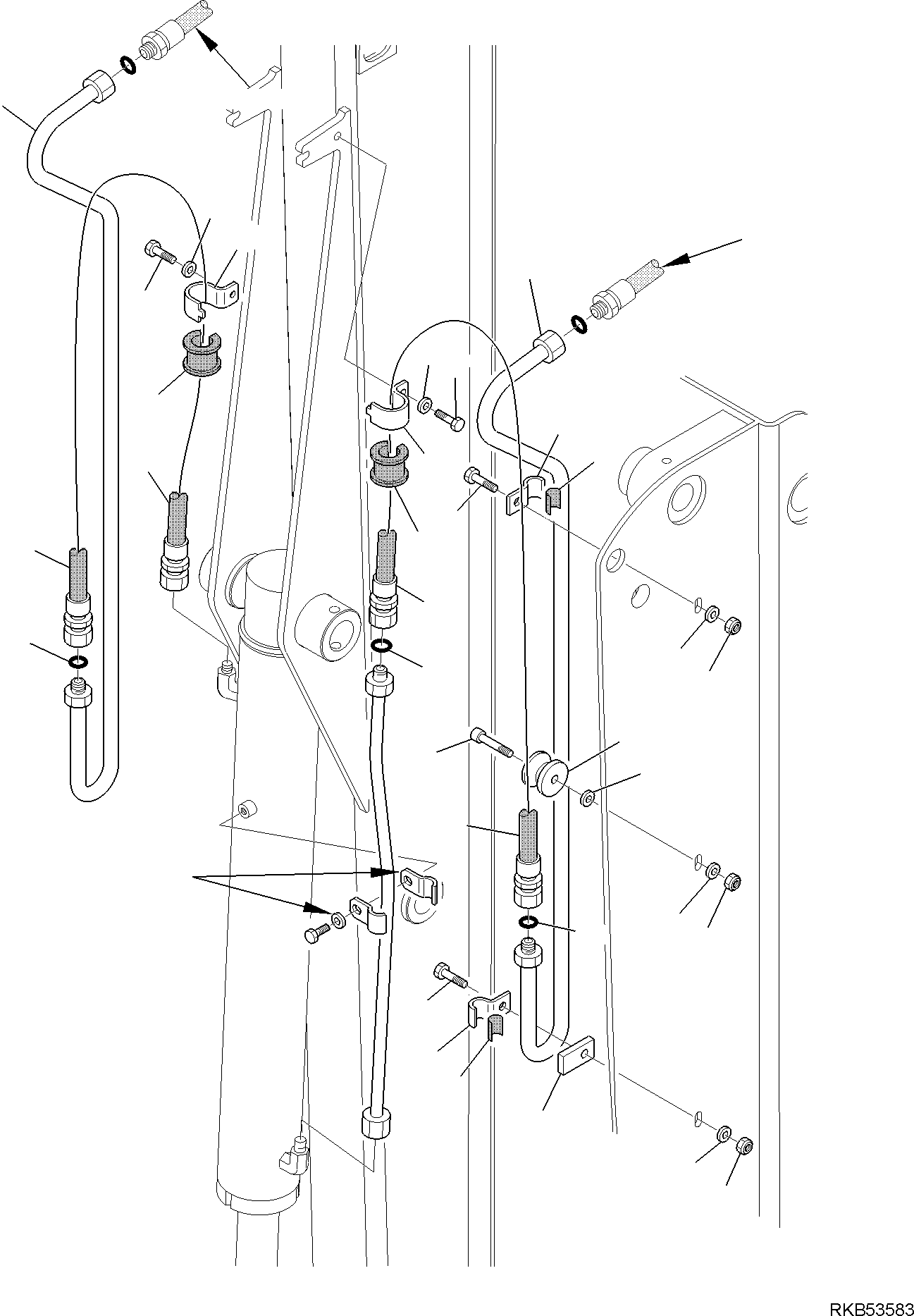 Part 144. HYDRAULIC PIPING (BUCKET LINE) (WITH TELESCOPIC ARM) (2/2) [6750]