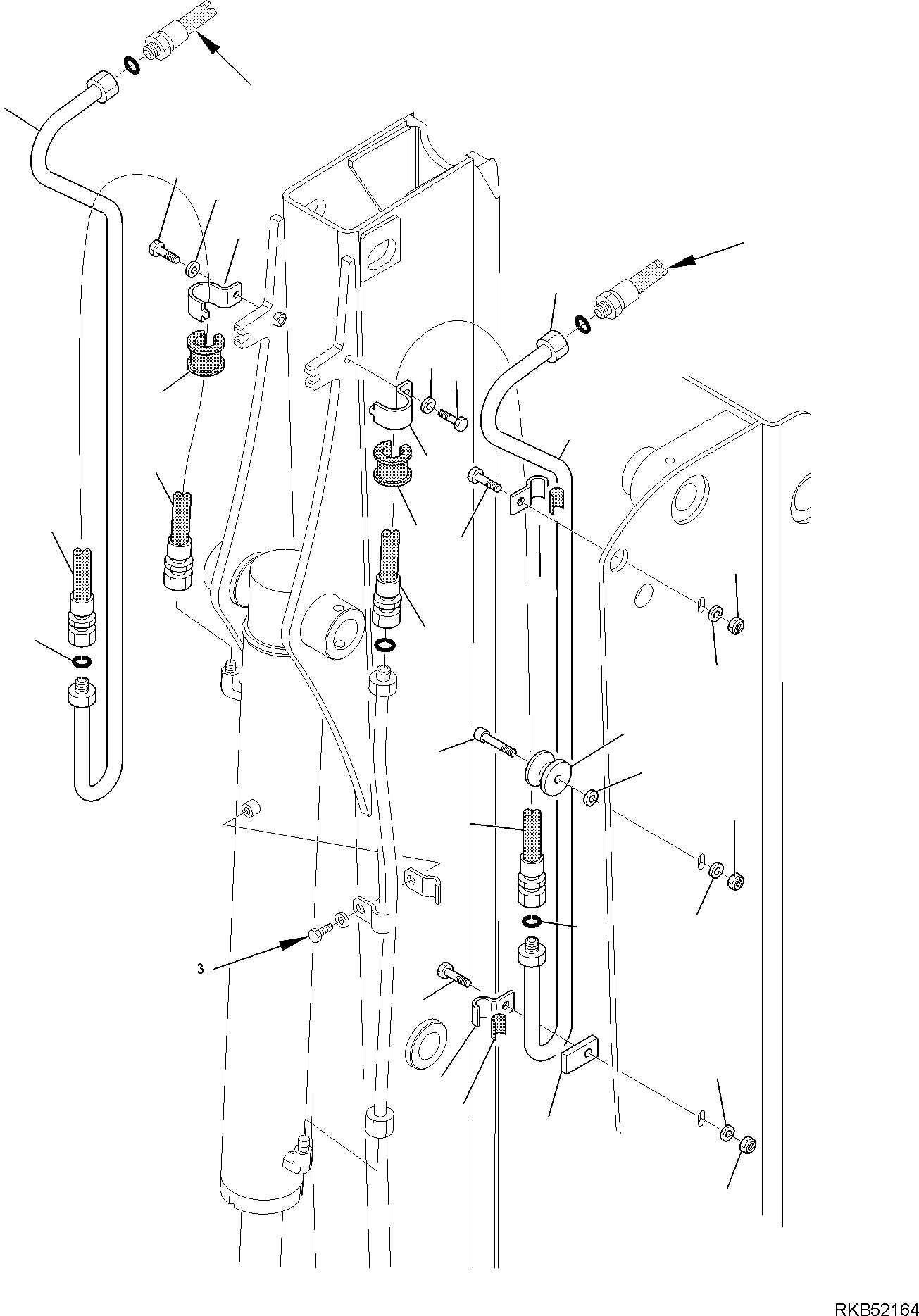 Part 146. HYDRAULIC PIPING (BUCKET LINE) (WITH TELESCOPIC ARM AND SIDE DIGGING BOOM) (2/2) [6752]