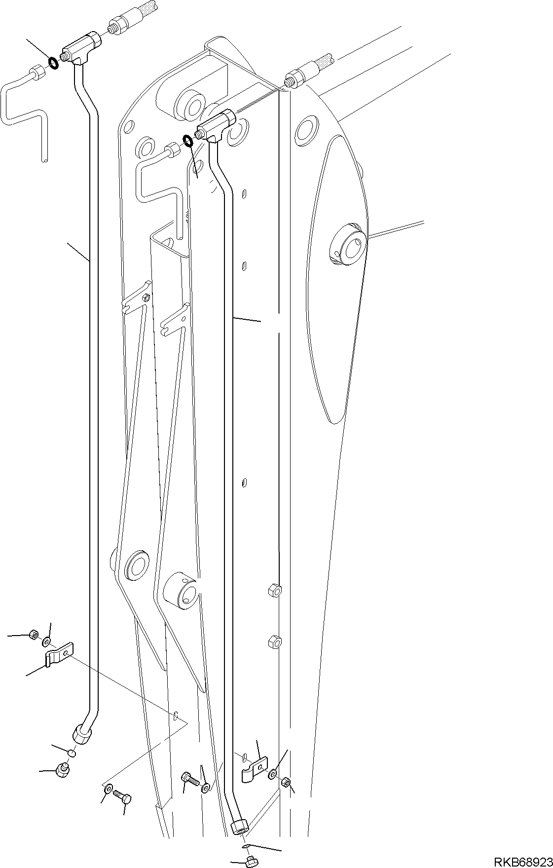 Part 165. HYDRAULIC PIPING (HAMMER LINE) (WITH TELESCOPIC ARM, CUTTING AND ROTATING BUCKET) (2/2) [6785]