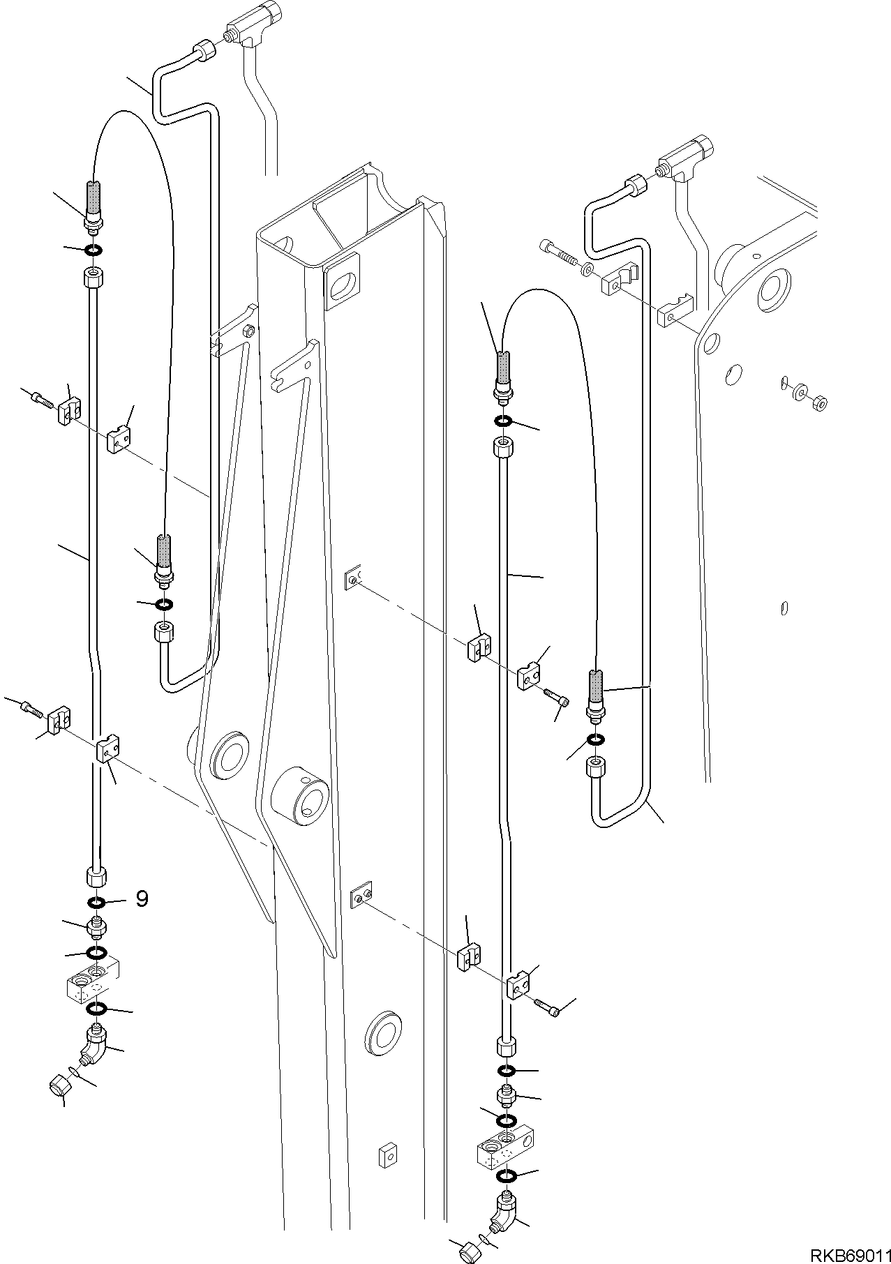 Part 187. HYDRAULIC PIPING (CUTTING AND ROTATING BUCKET) (1/3) [6910]