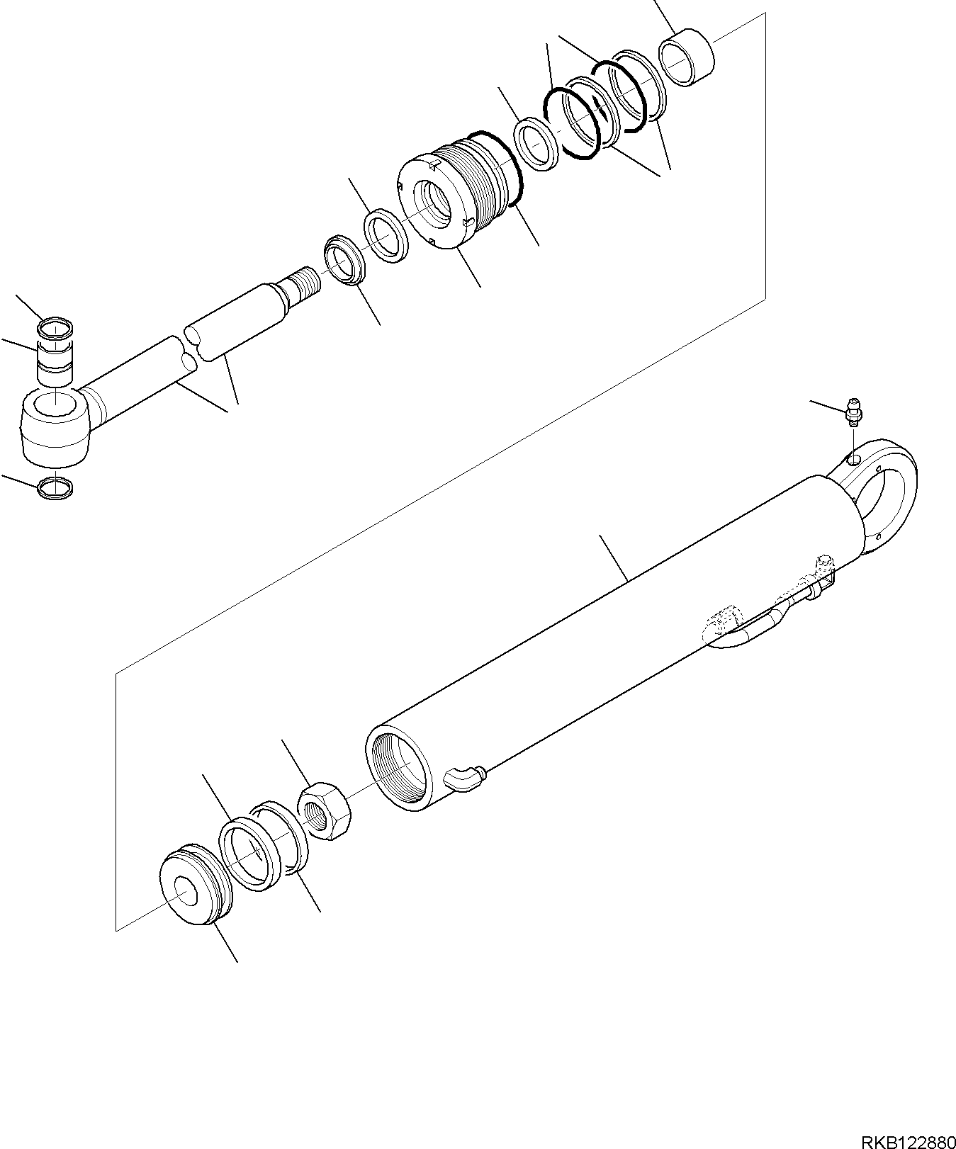 Part 77. ARM CYLINDER (WITH SIDE DIGGING BOOM) (2/2) [7418]