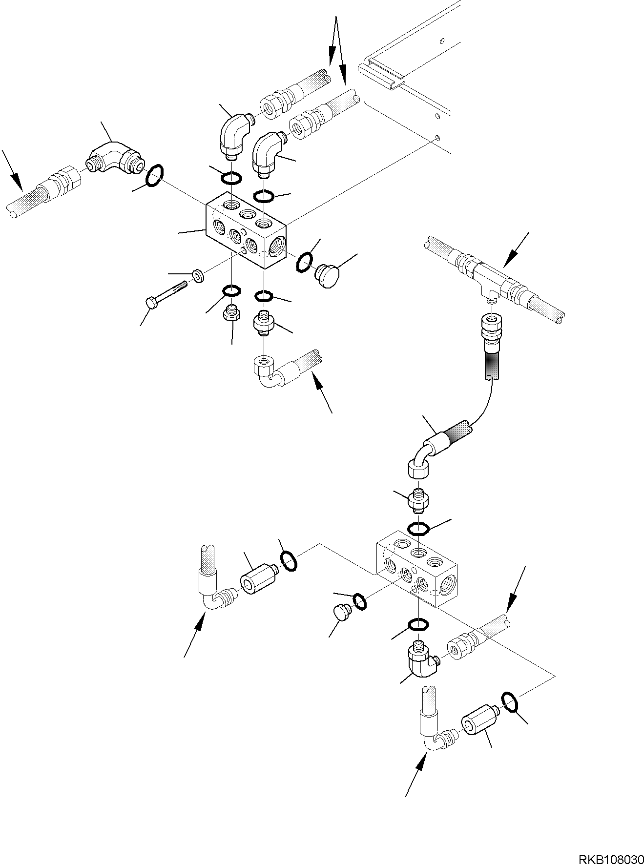 Part 53. HYDRAULIC PIPING (SERVOCONTROL RETURN LINE) (WITH TELESCOPIC ARM) (3/3) [6449]