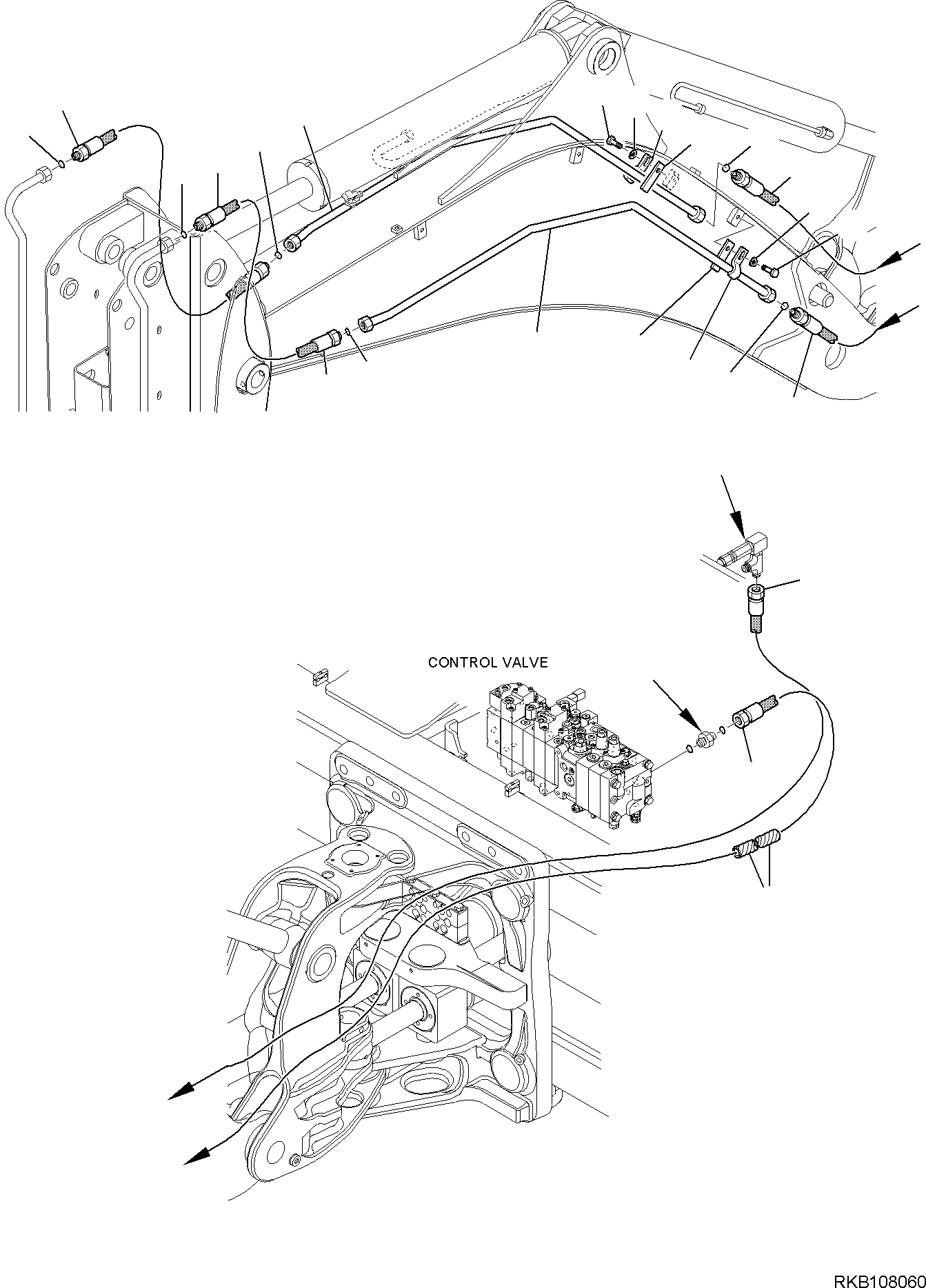 Part 93. HYDRAULIC PIPING (HAMMER LINE) (WITH TELESCOPIC ARM) (1/2) [6780]