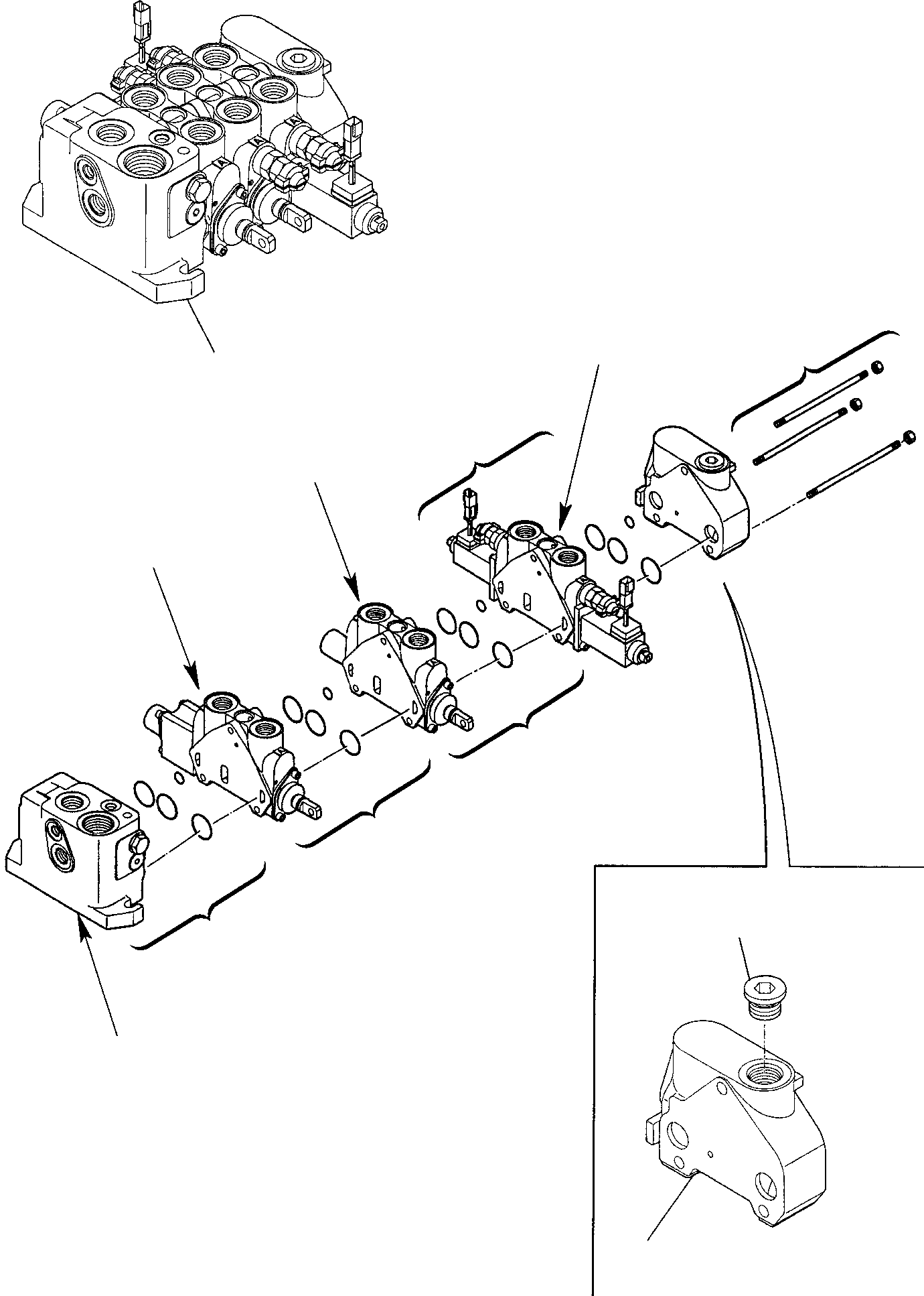 Part 10. SHOVEL CONTROL VALVE (FOR BUCKET 4 IN 1) (1/5) [6240]