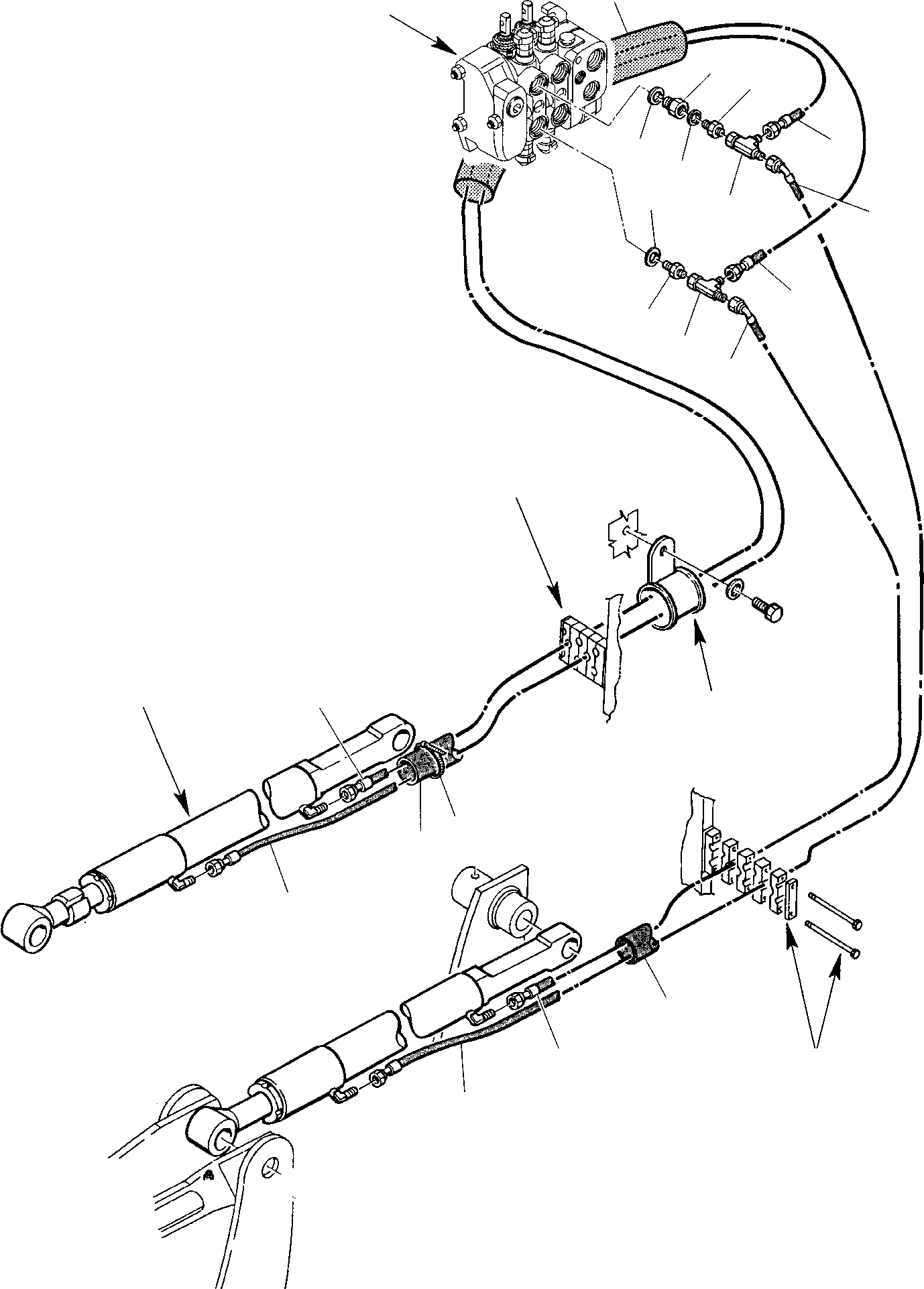 Part 42. HYDRAULIC PIPING (SHOVEL TIPPING CYLINDER LINE) (1/2) [6630]