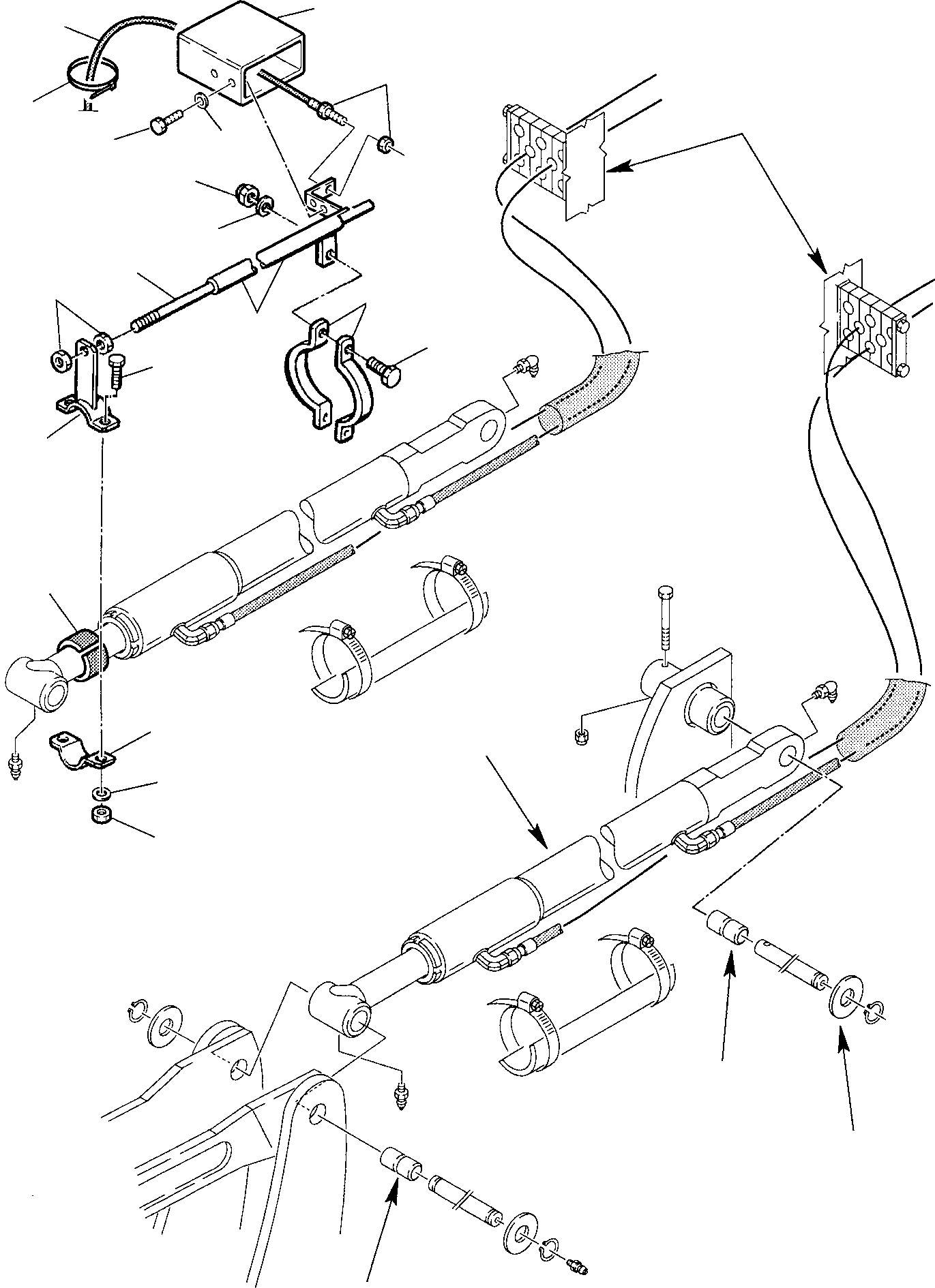 Part 44. HYDRAULIC PIPING (SHOVEL TIPPING CYLINDER LINE) (2/2) (WITH RETURN TO DIG) (OPTIONAL) [6645]