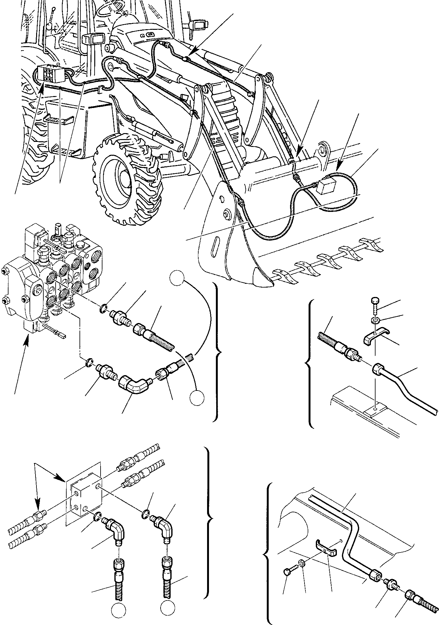 Part 46. HYDRAULIC PIPING (BUCKET - 4 IN 1 CYLINDER LINE) (1/2) [6660]