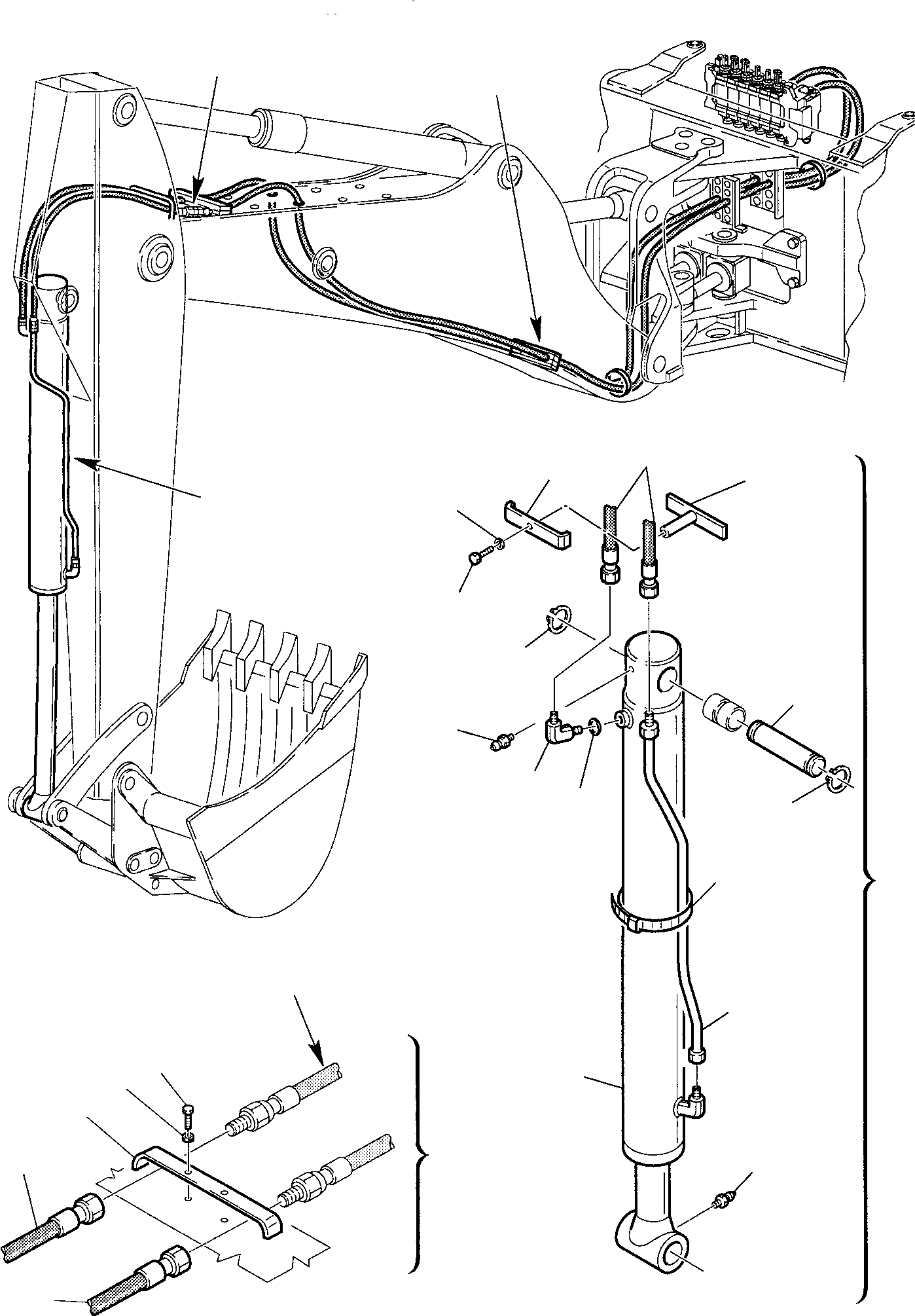 Part 55. HYDRAULIC PIPING (BUCKET CYLINDER LINE) (2/2) [6750]