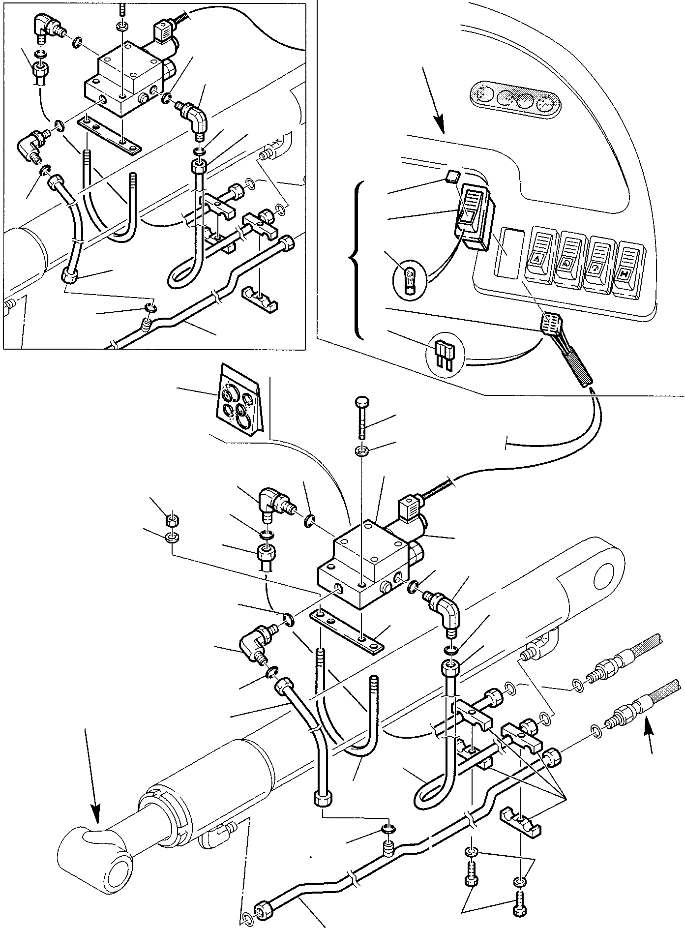 Part 44. HYDRAULIC PIPING (SHOVEL LIFTING CYLINDER) (ELECTRIC SAFETY VALVE) [6625]