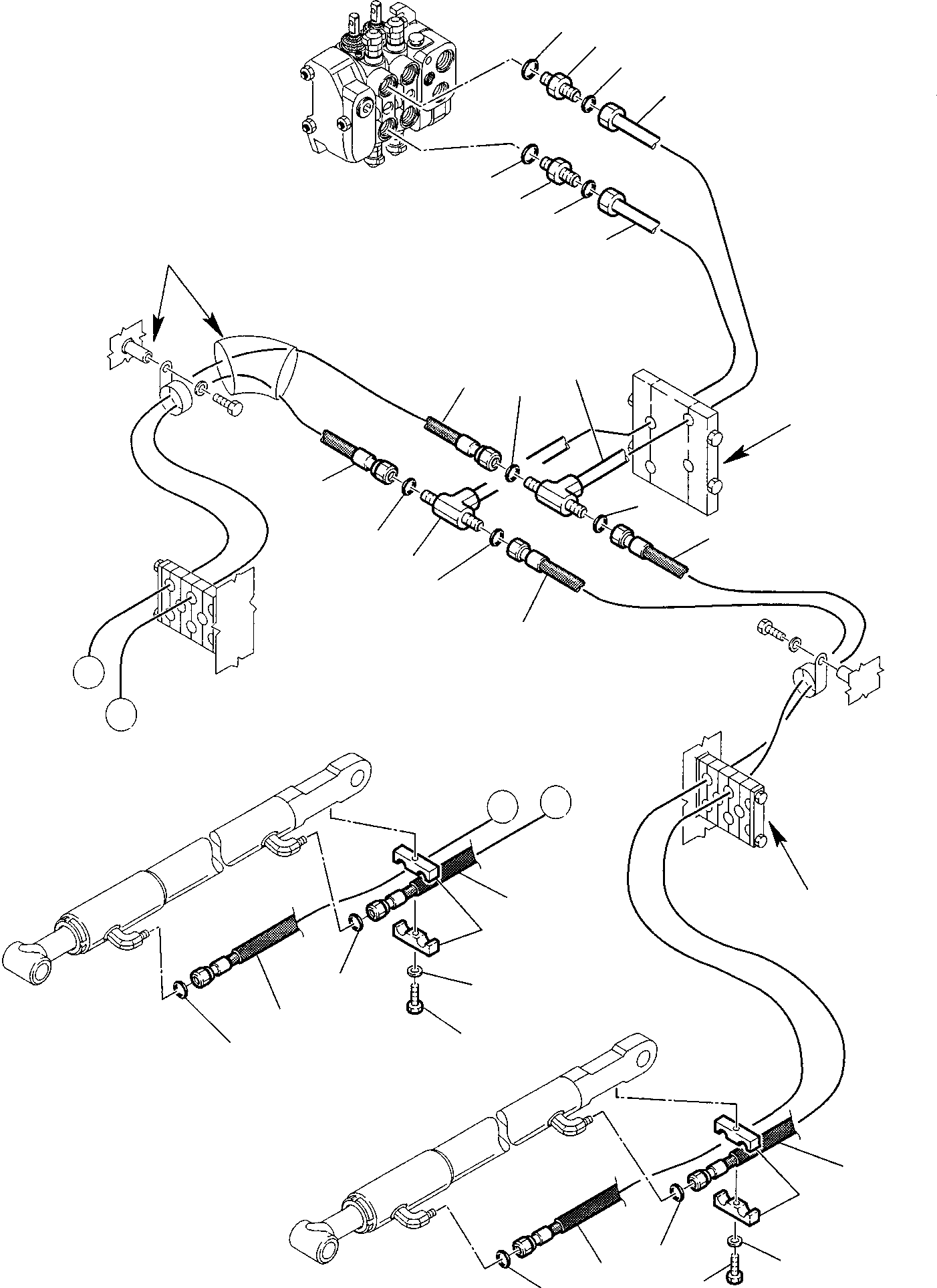 Part 45. HYDRAULIC PIPING (SHOVEL TIPPING CYLINDER LINE) (1/2) [6630]