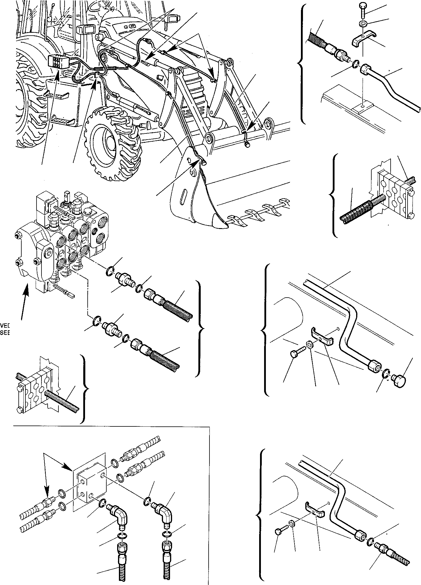 Part 50. HYDRAULIC PIPING (BUCKET - 4 IN 1 CYLINDER LINE) (1/2) [6660]