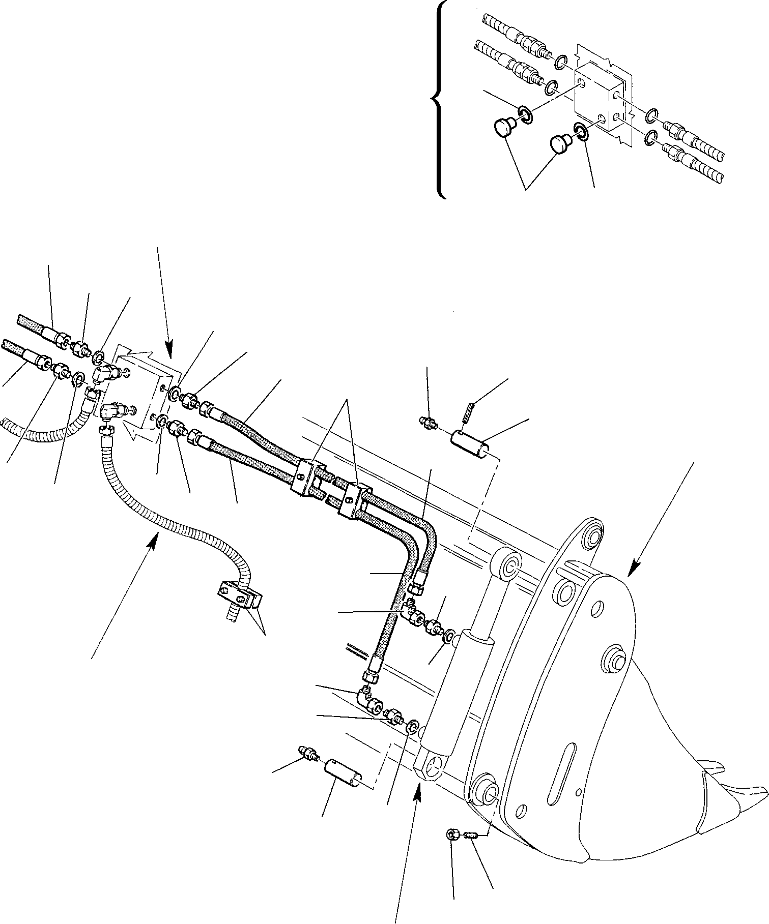 Part 51. HYDRAULIC PIPING (BUCKET - 4 IN 1 CYLINDER LINE) (2/2) [6670]