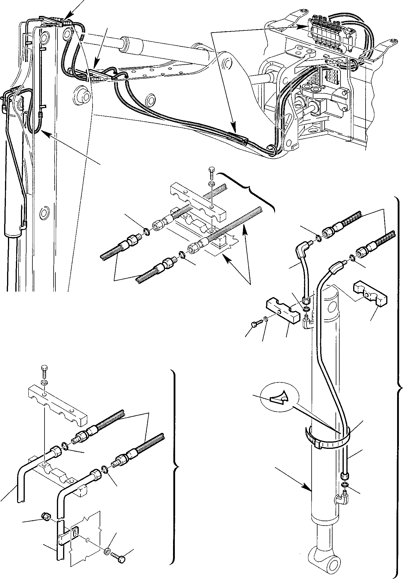 Part 63. HYDRAULIC PIPING (BUCKET CYLINDER LINE) (FOR JIG ARM) [6770]