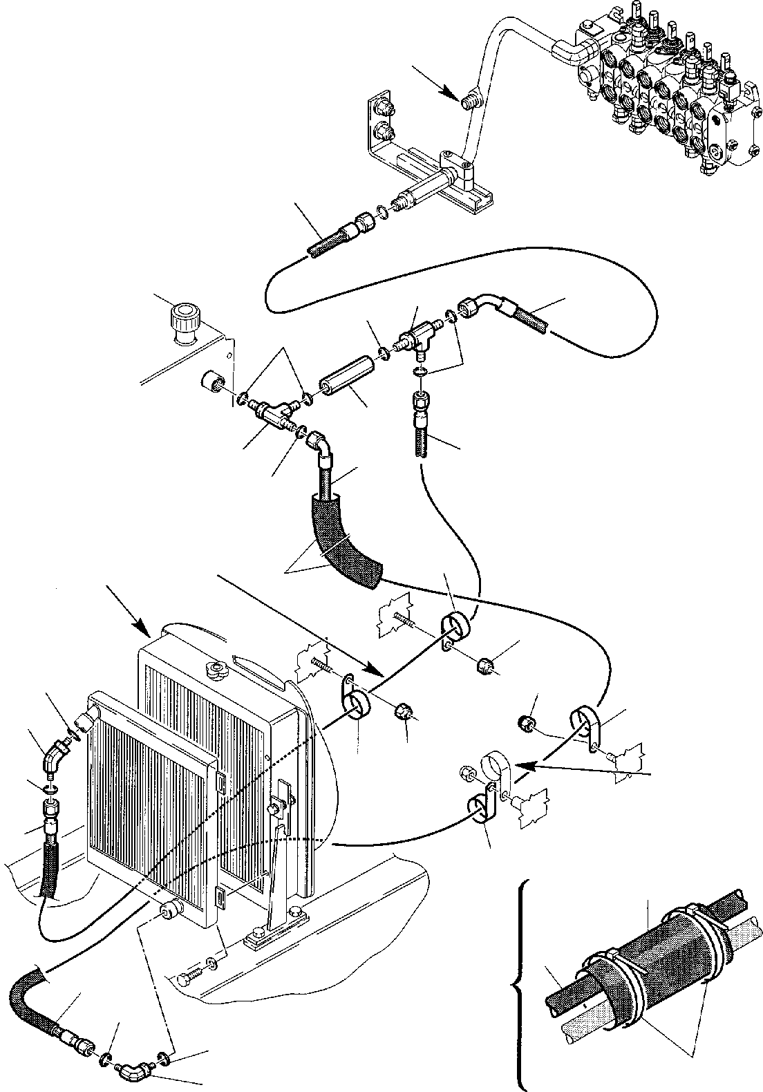 Part 37. HYDRAULIC PIPING (OIL COOLER AND RETURN LINE) (2/2) [6530]