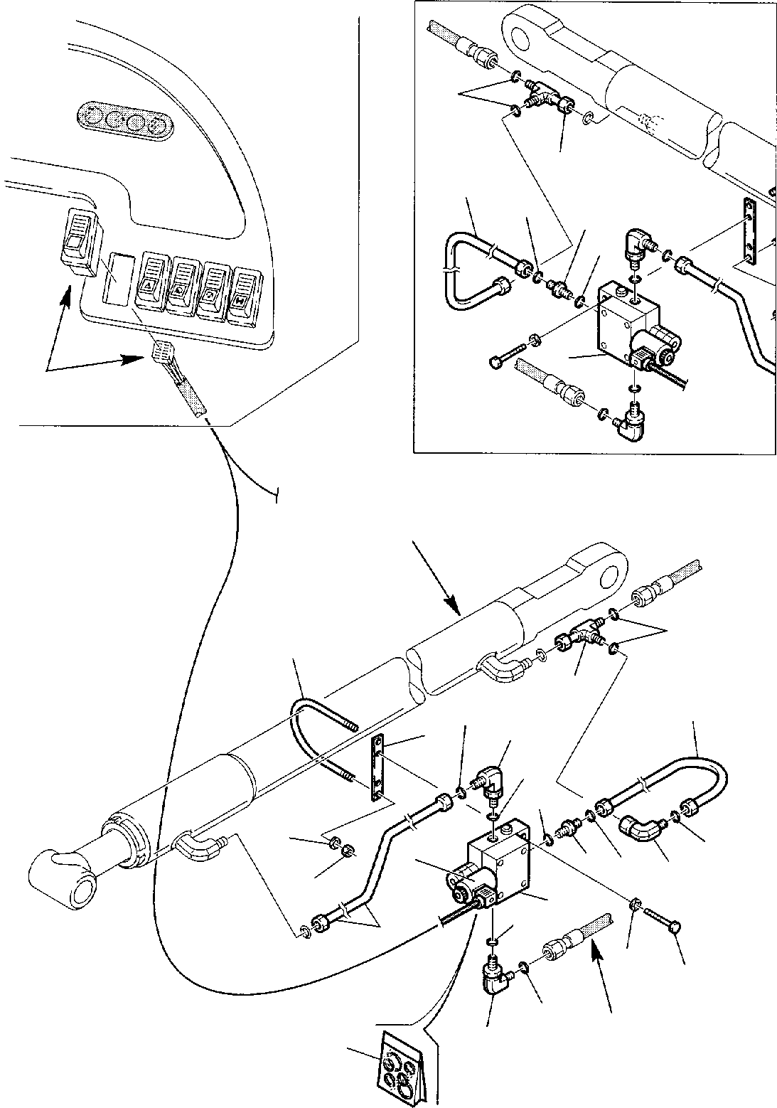 Part 49. HYDRAULIC PIPING (SHOVEL TIPPING CYLINDER) (ELECTRIC SAFETY VALVE) [6655]