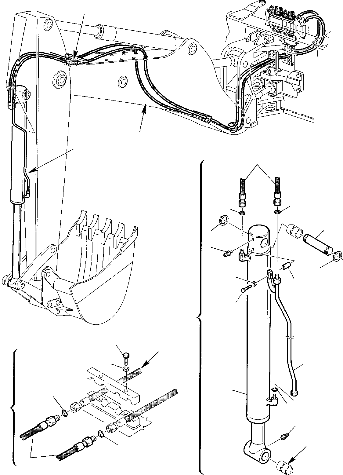 Part 61. HYDRAULIC PIPING (BUCKET CYLINDER LINE) (2/2) [6750]