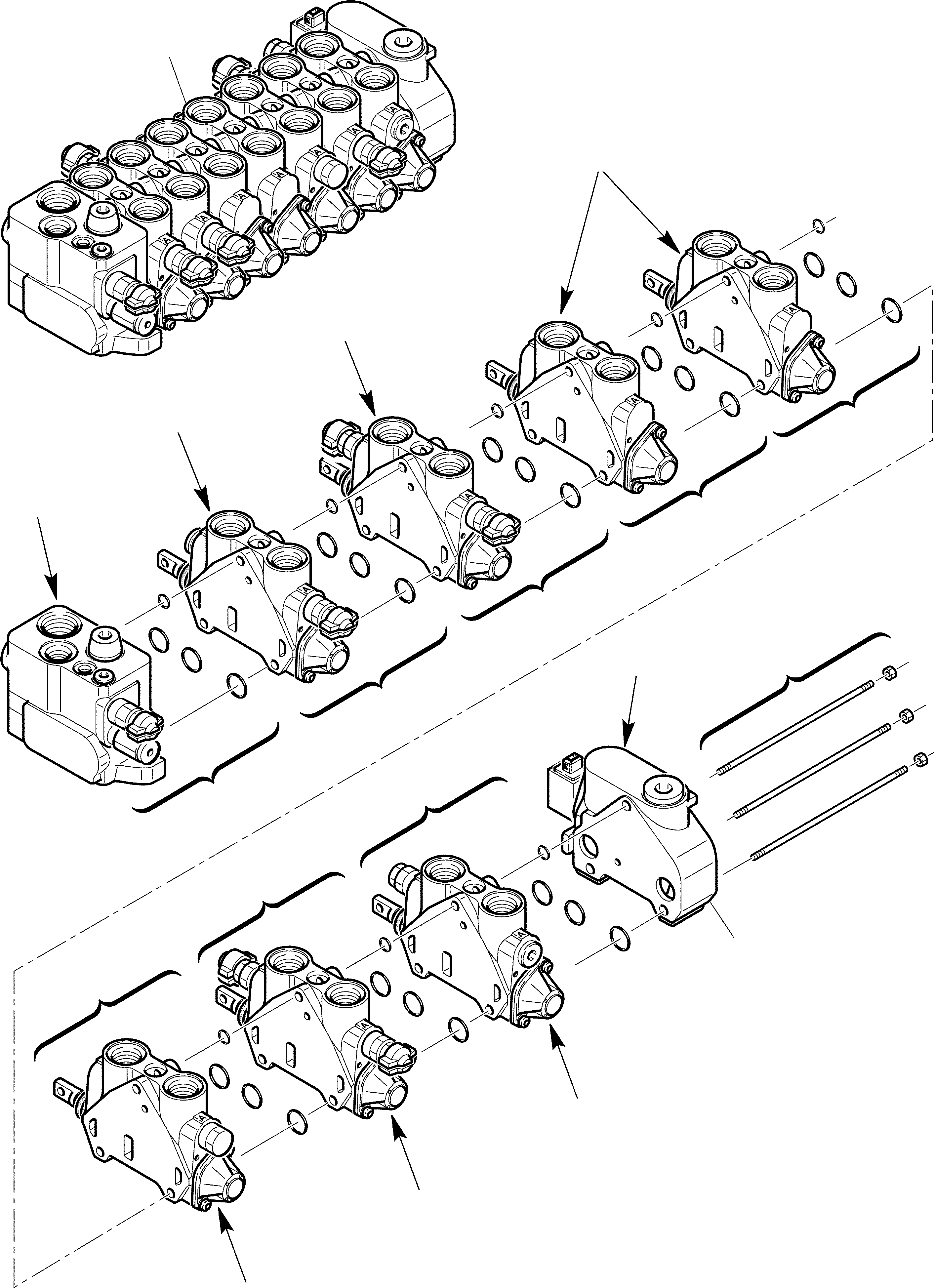 Part 34. CONTROL VALVE (7 SECTIONS) (FOR JIG ARM) (1/2) [6361]