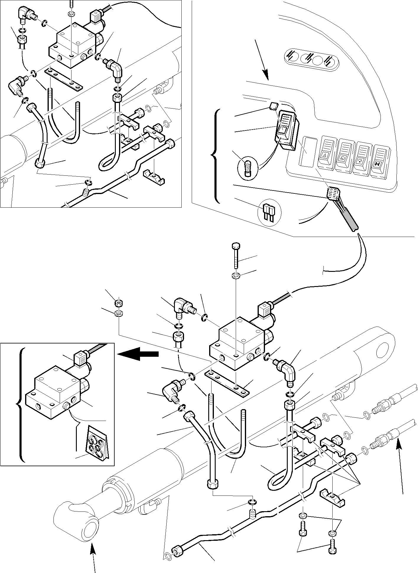 Part 54. HYDRAULIC PIPING (SHOVEL LIFTING CYLINDER) (ELECTRIC SAFETY VALVE) (OPTIONAL) [6625]