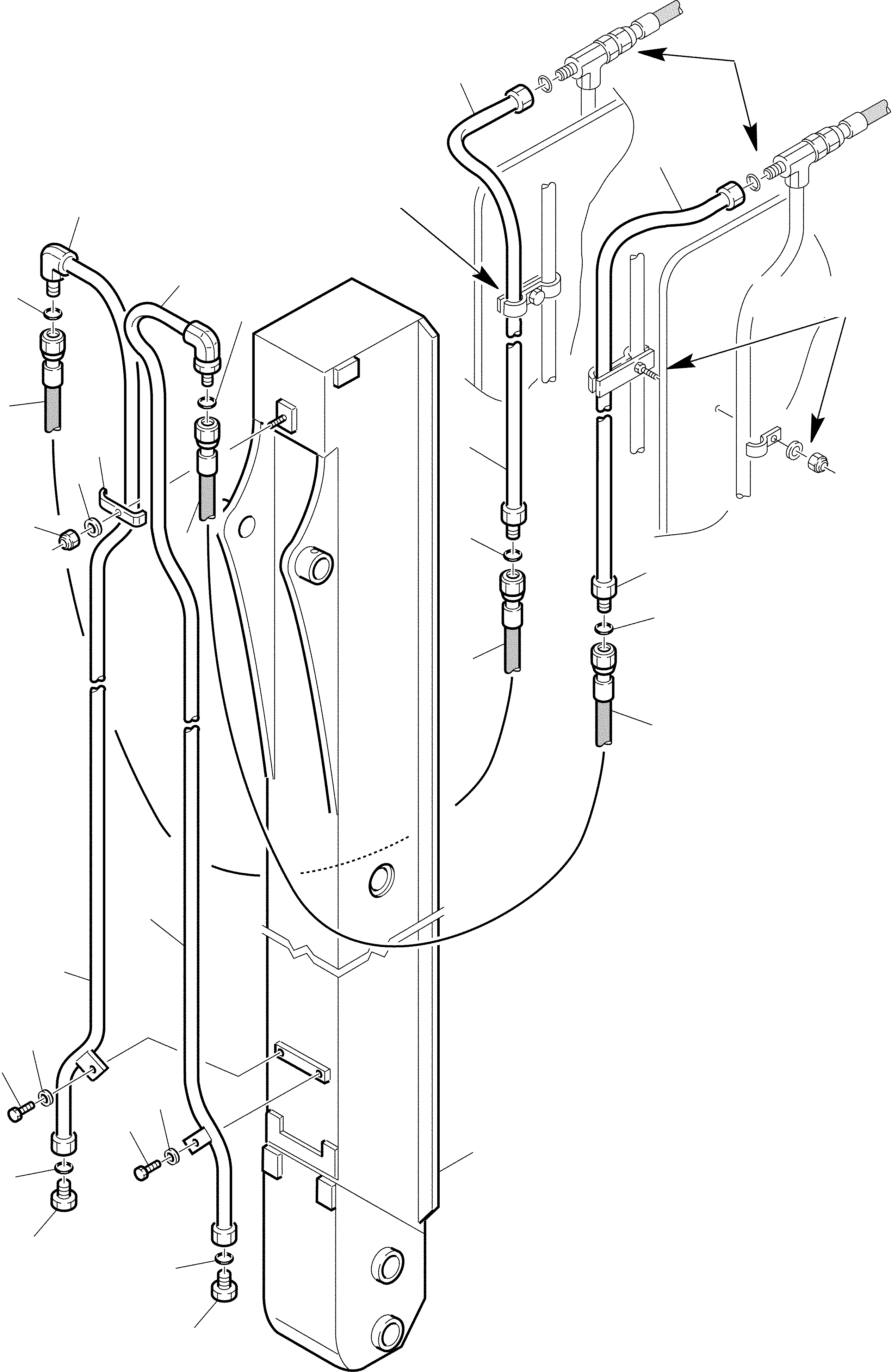 Part 105. HYDRAULIC PIPING (JIG ARM CYLINDER LINE) + HAMMER + POSITIONABLE BUCKET (6/6) [6940]