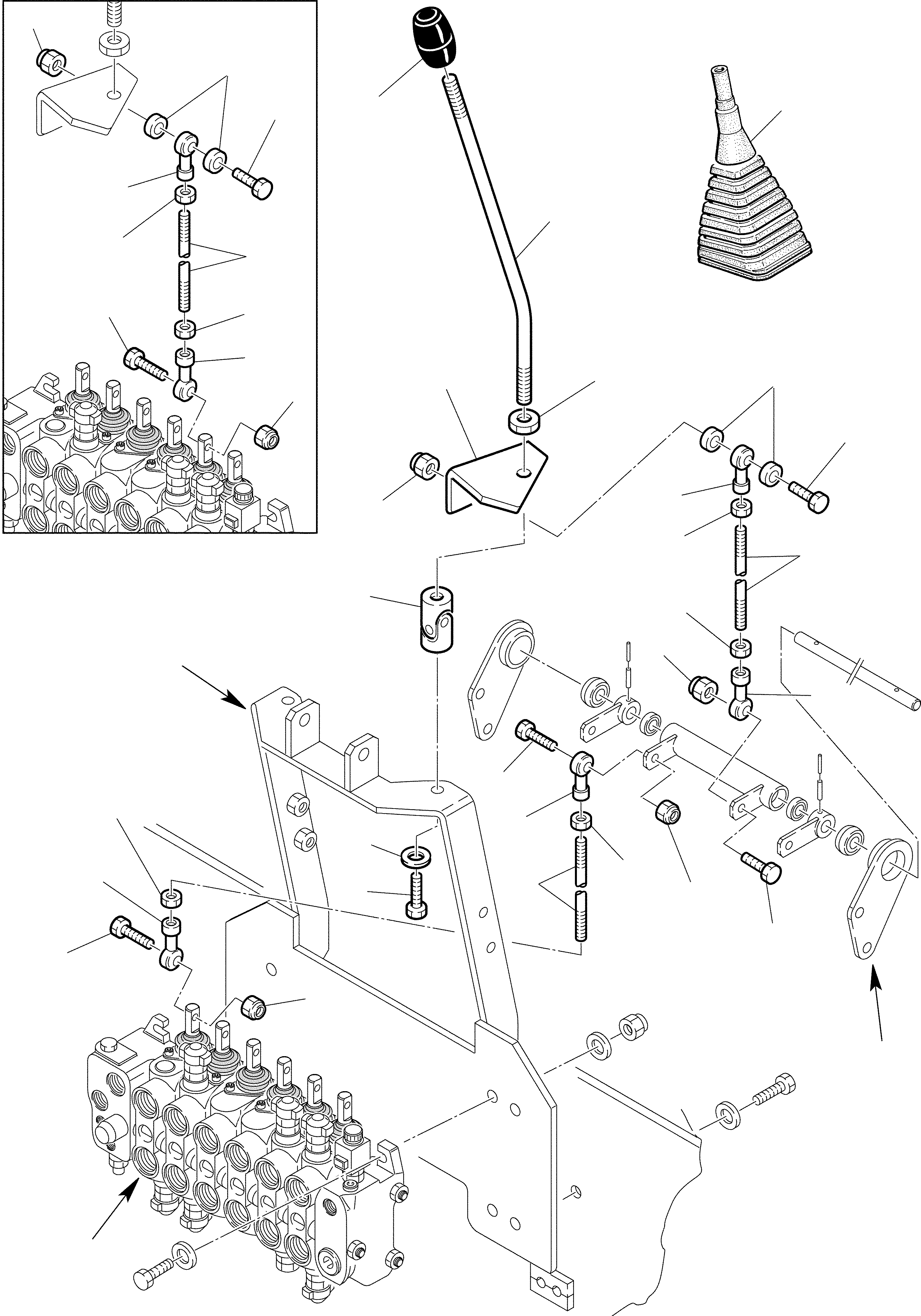 Part 9. BACKHOE CONTROL LEVERS - KOMATSU LAYOUT CONTROL (2/2) [4430]