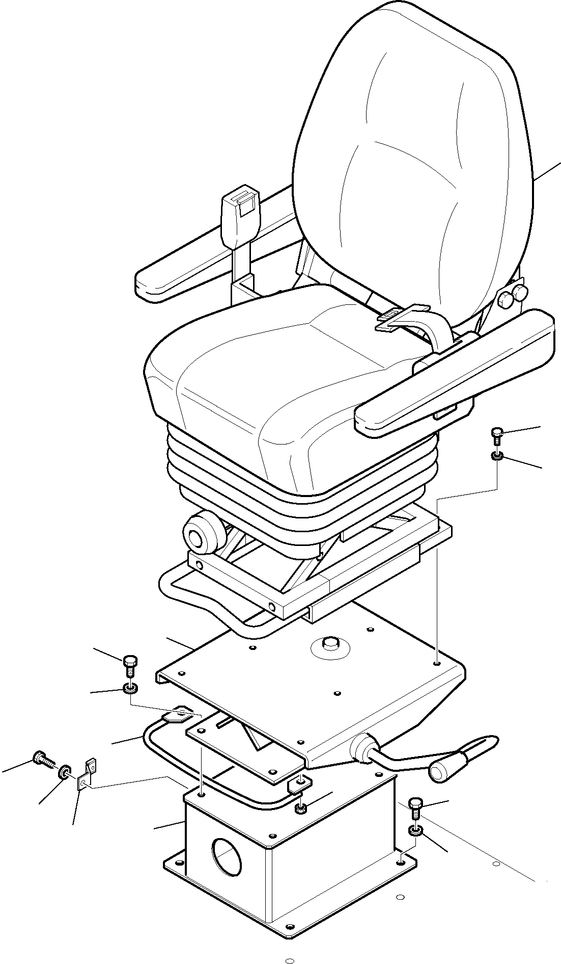 5710. OPERATOR'S SEAT (2/2) [5710] - Komatsu part WB97S-5 S/N F00003-Up [wb97s5]