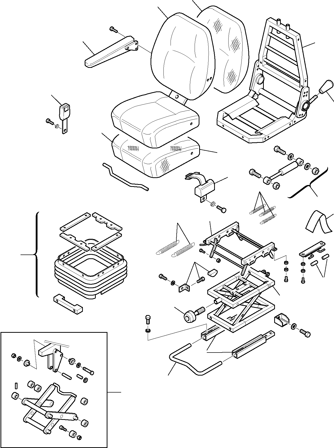 5715. OPERATOR'S SEAT (2/2) [5715] - Komatsu part WB97S-5 S/N F00003-Up [wb97s5]