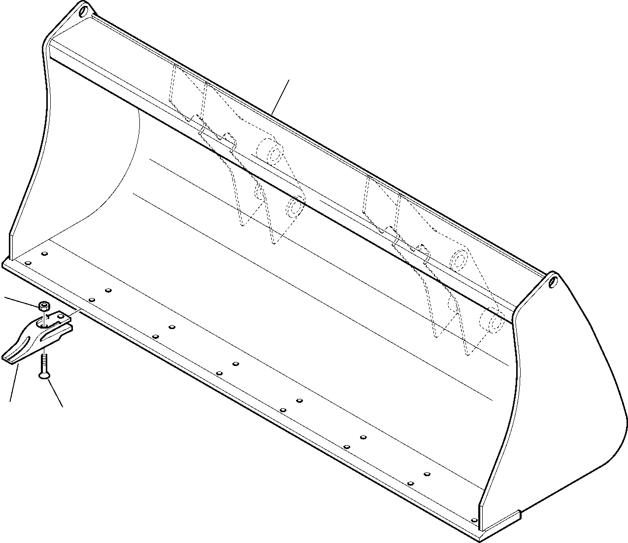 7030. BUCKET (L=2420 mm) [7030] - Komatsu part WB97S-5 S/N F00003-Up [wb97s5]