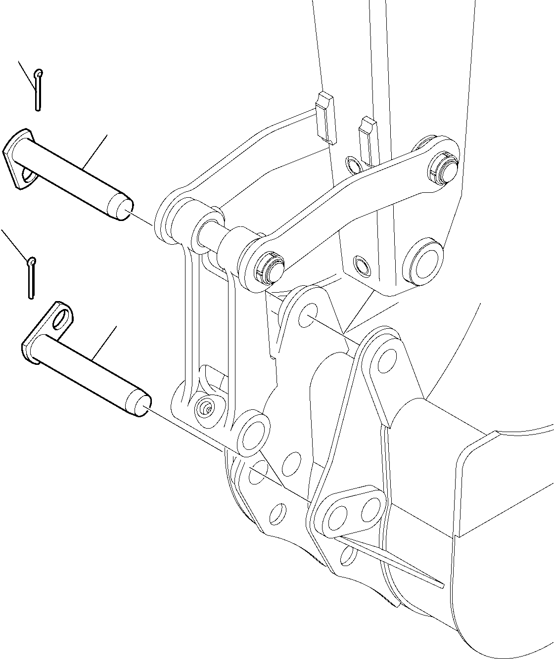 7435. BUCKET PIN (ť 45 mm) [7435] - Komatsu part WB97S-5 S/N F00003-Up [wb97s5]
